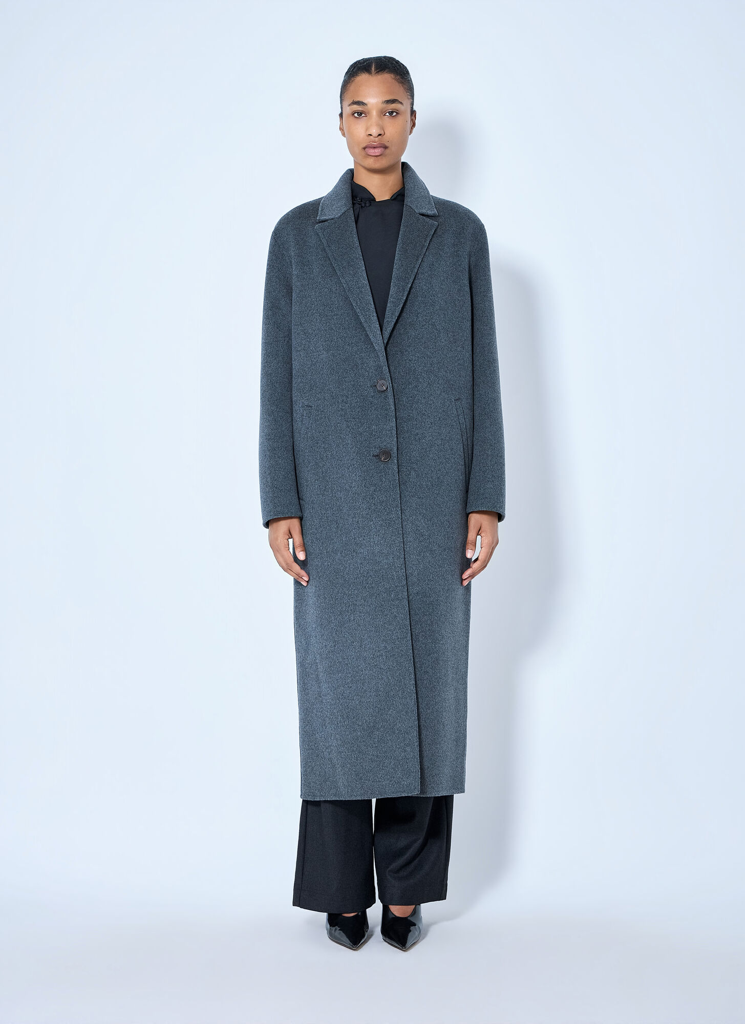 Róhe Women's Grey Double-Faced Wool Long Coat - Woman Coats Fr - 36 - Image 1