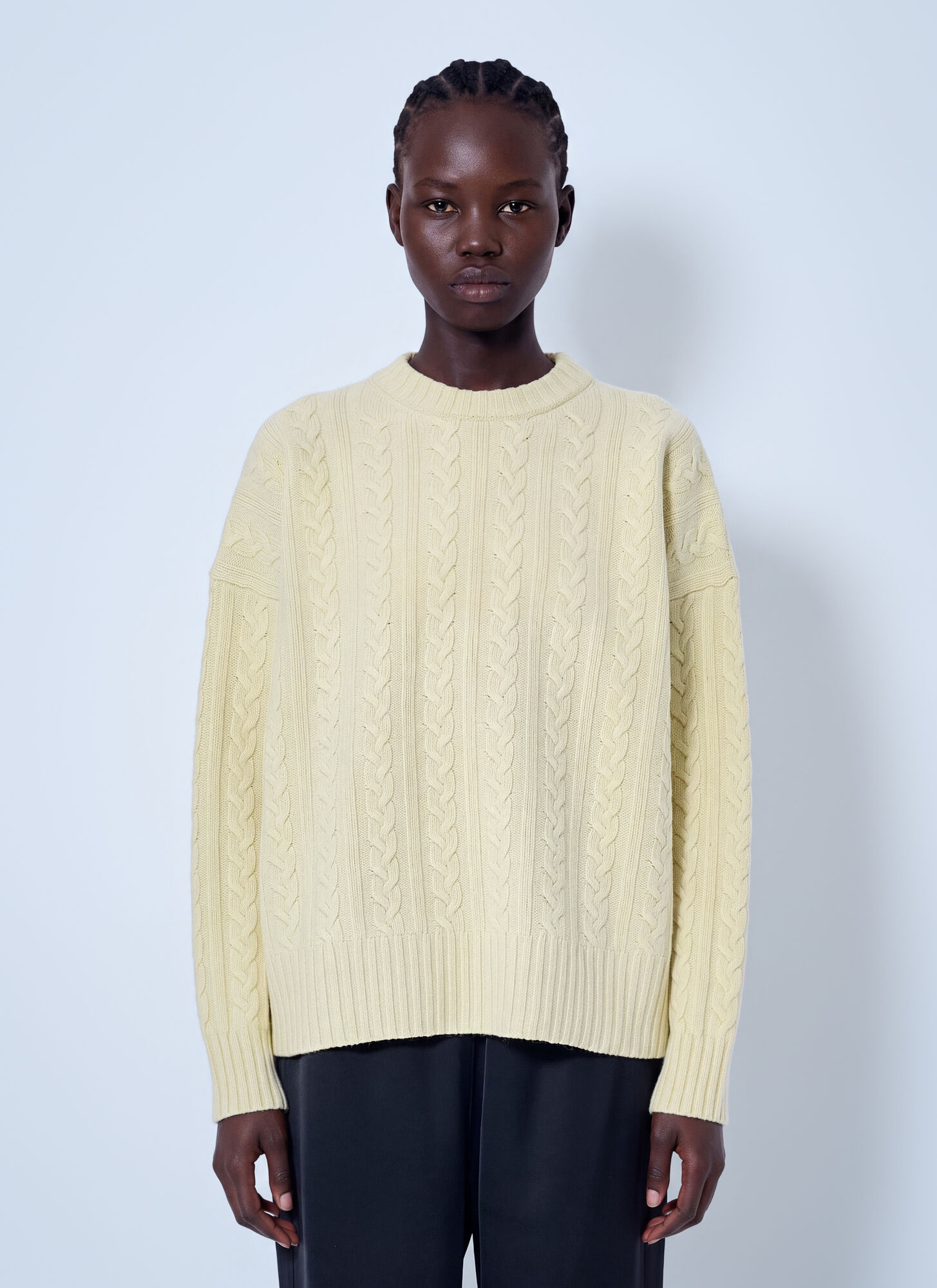 Róhe Women's Yellow Cable Knit Jumper - Woman Knitwear Fr - 38