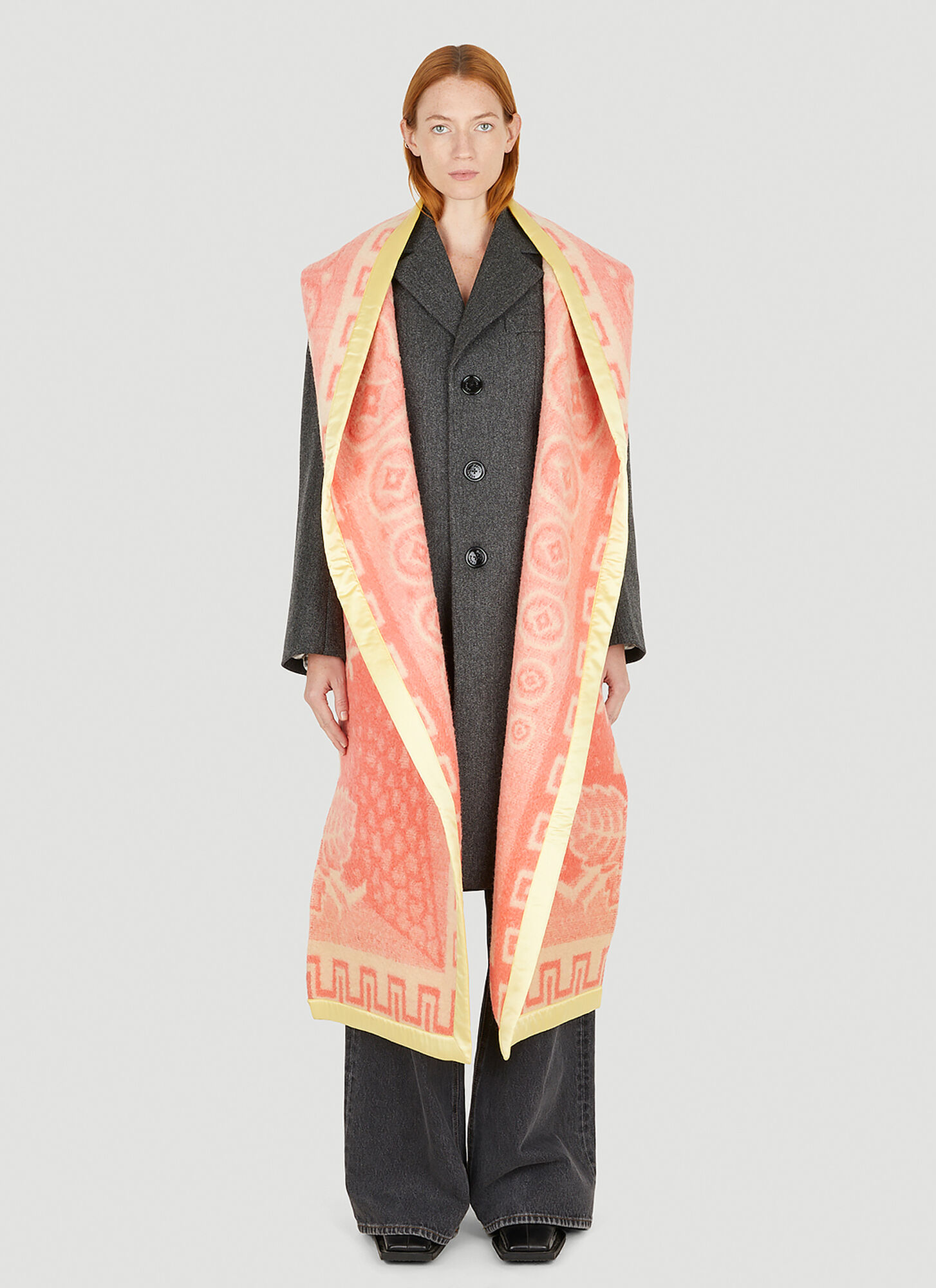 Meryll Rogge Blanket Draped Classic Coat - Woman Coats Grey Fr - 34