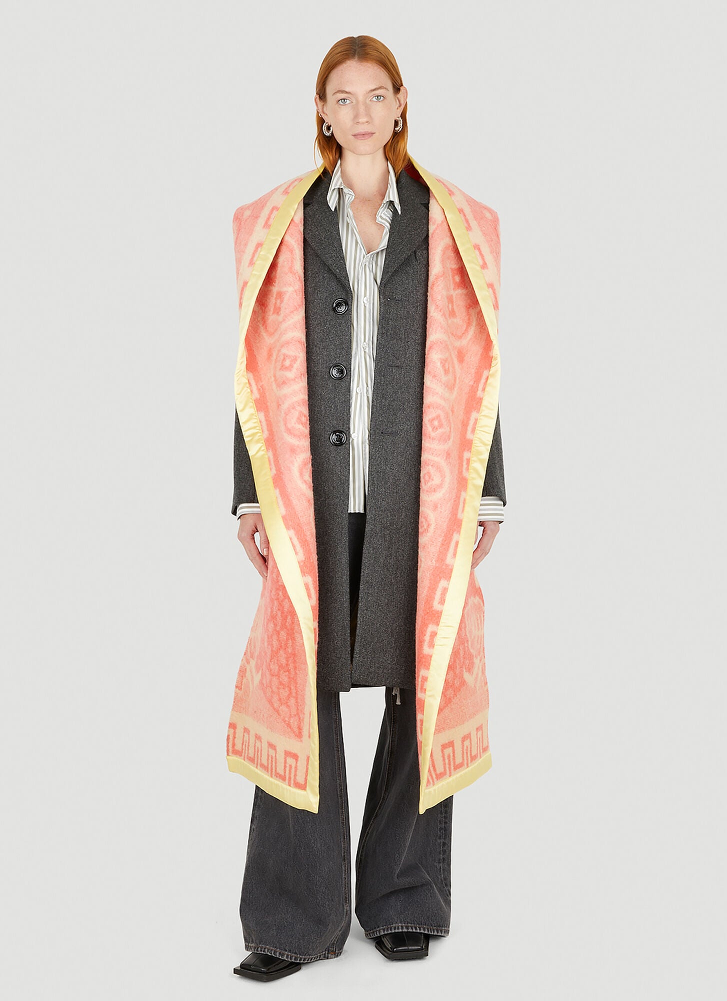  Meryll Rogge Meryll Rogge Blanket Draped Classic Coat - Frau Mäntel Grey Fr - 34 