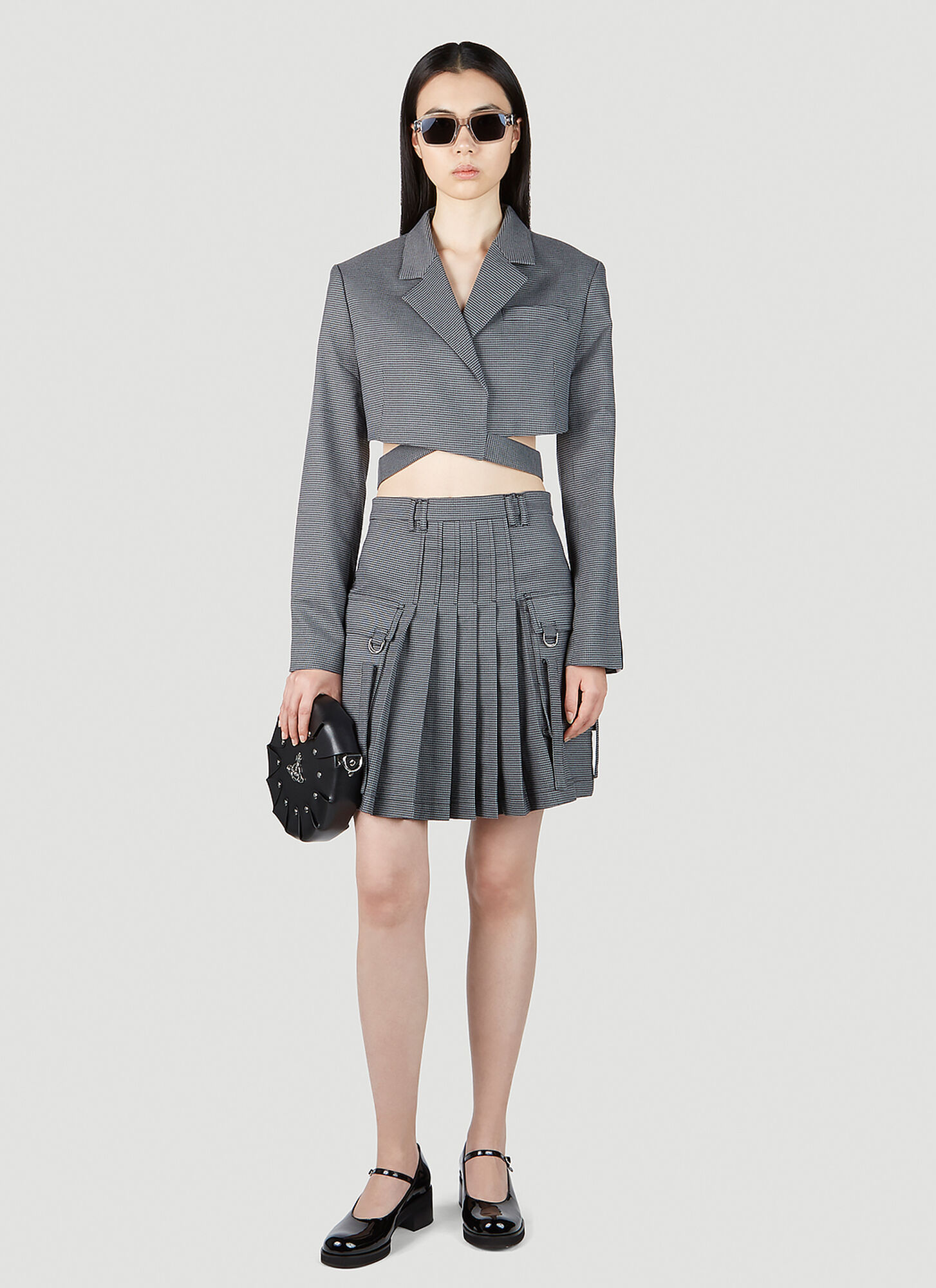  Rokh Rokh Pleated Skirt - Frau Röcke Grey Fr - 36 