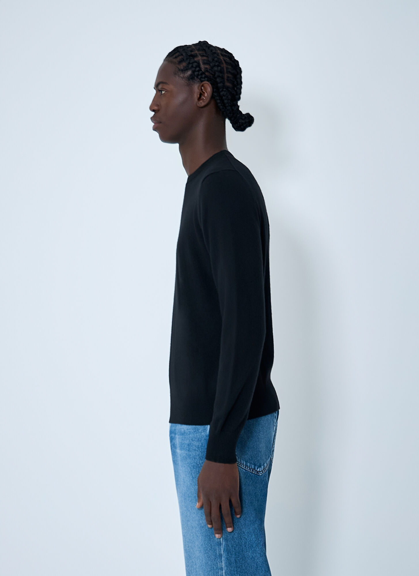  The Row The Row Benji Sweater - Mann Strick Black L 