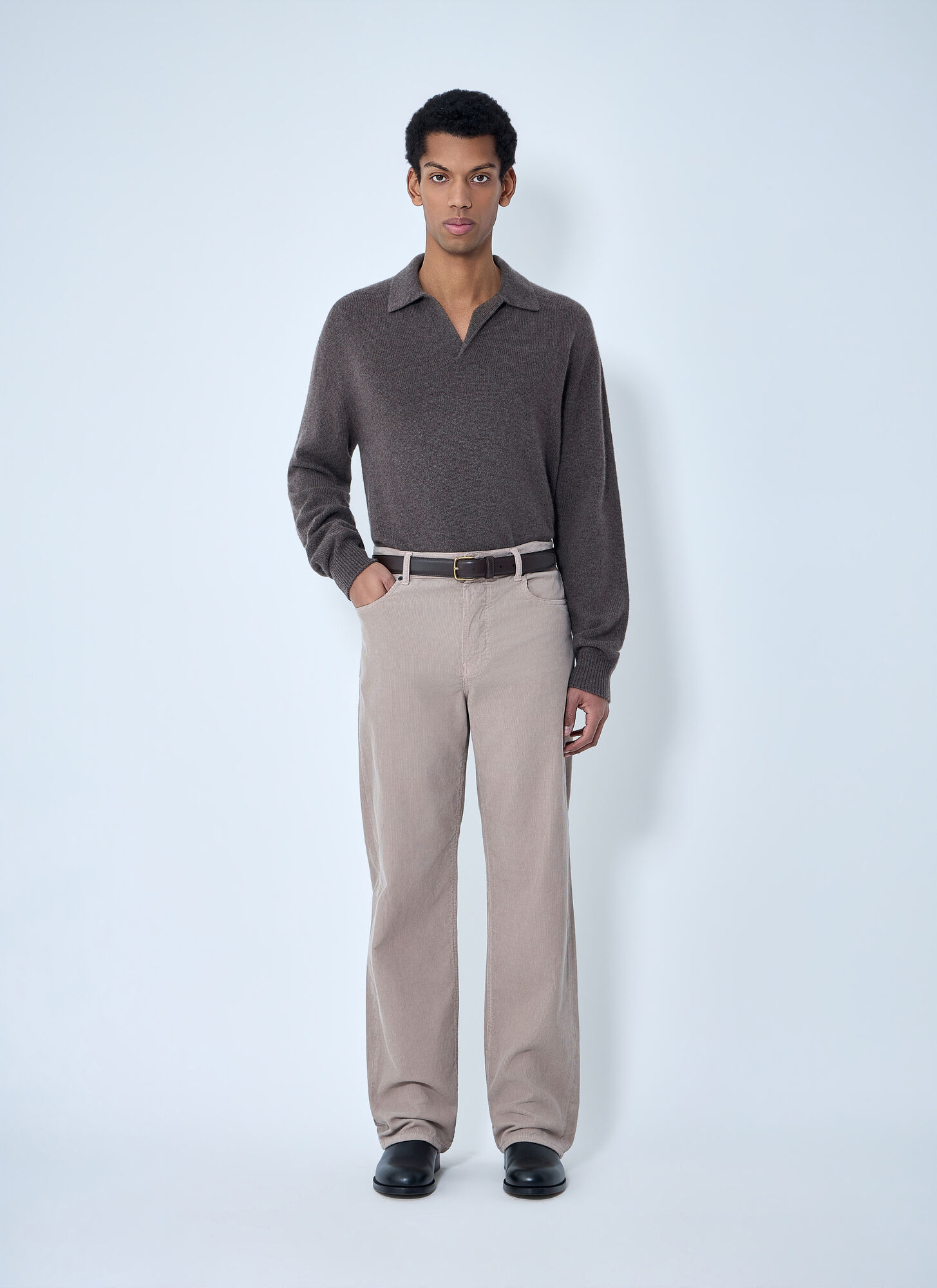  The Row The Row Leach Polo Sweater - Mann Strick Beige L 