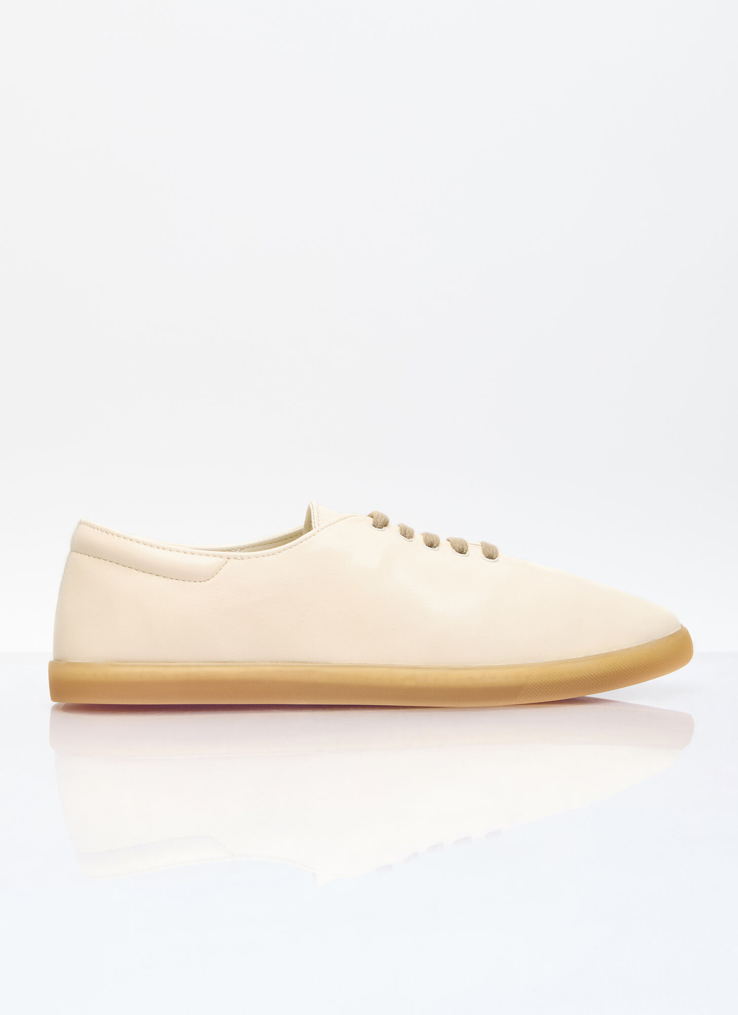 Shop The Row Sam Leather Sneakers In Beige