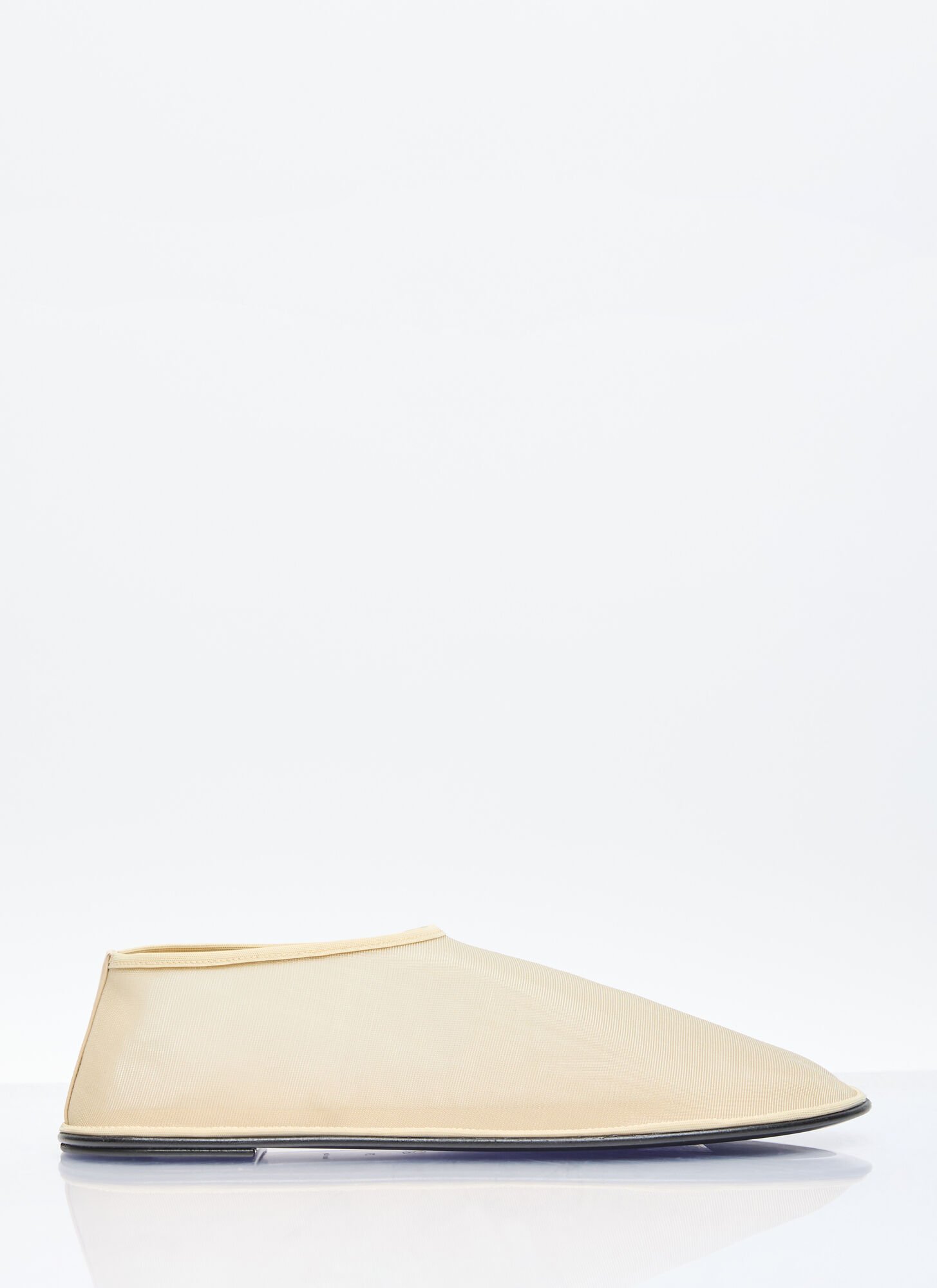 The Row Sheer Sock Nylon Flats In Beige