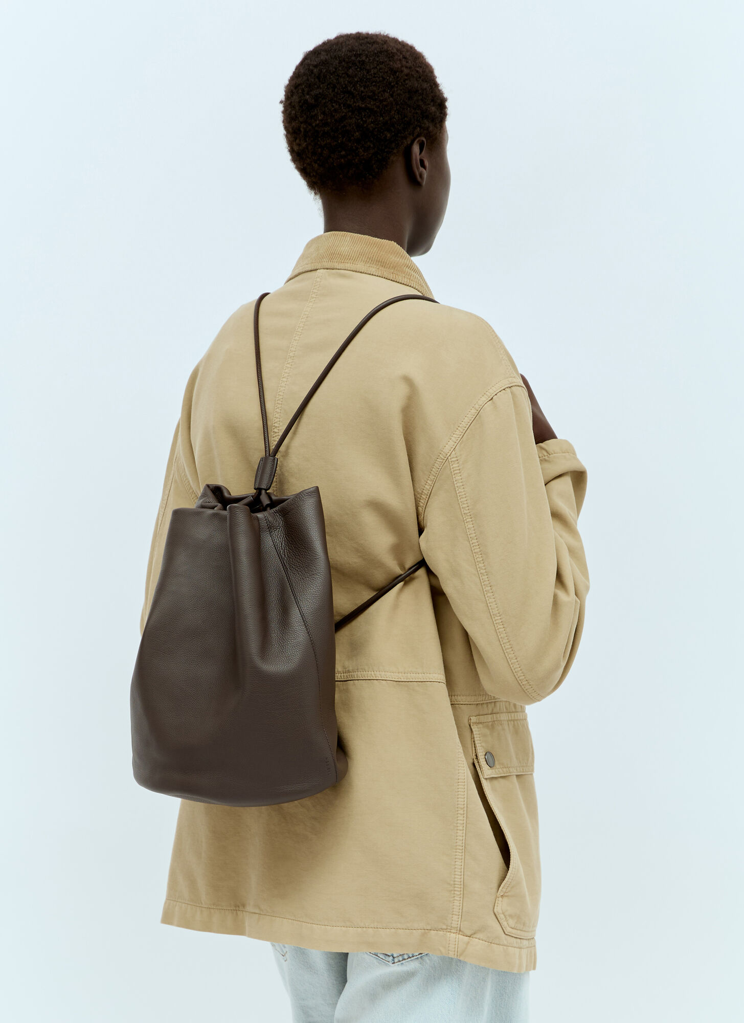 Shop The Row Joe Leather Backpack In Brown