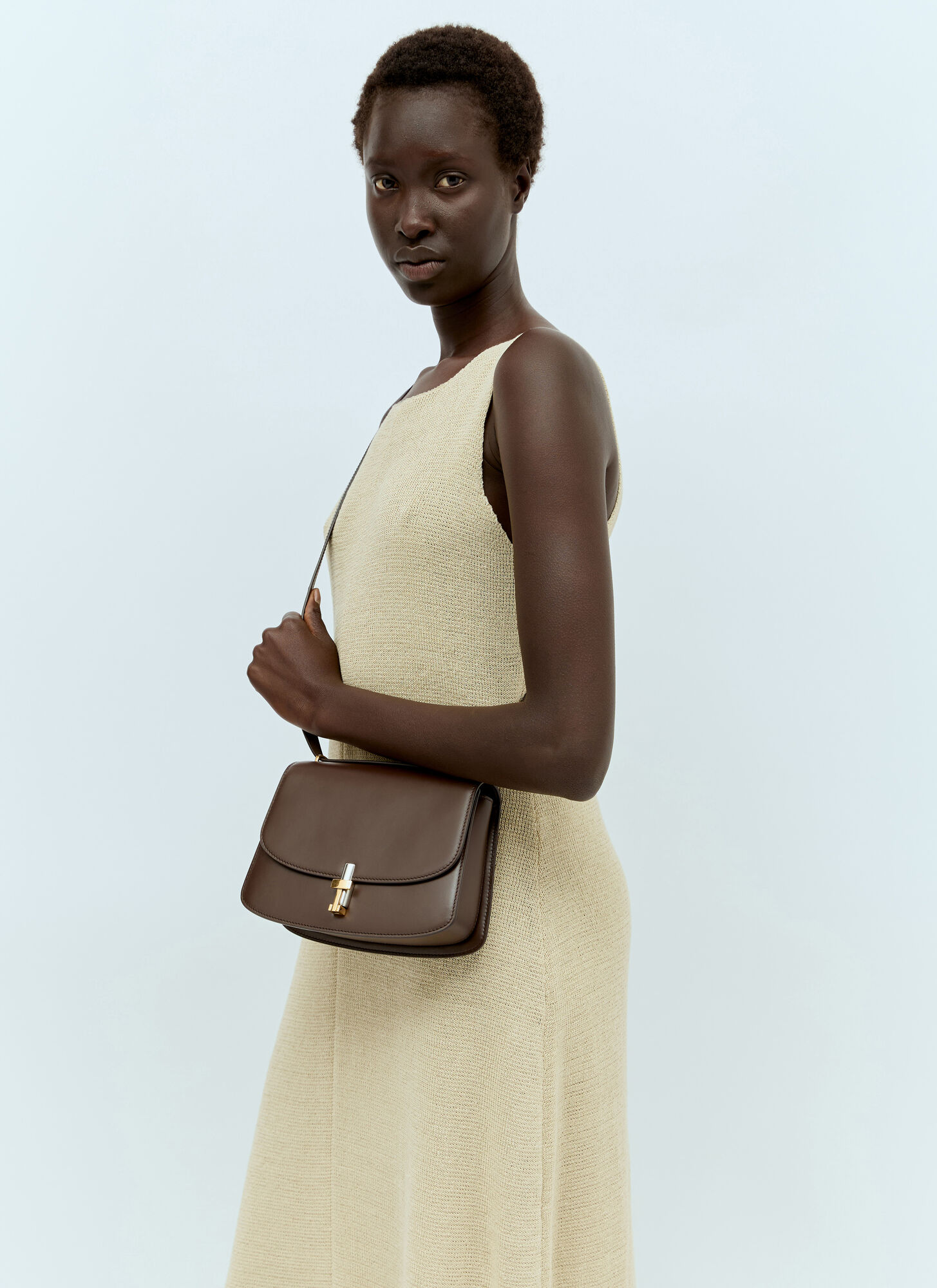 The Row Sofia 8.75 Shoulder Bag In Brown