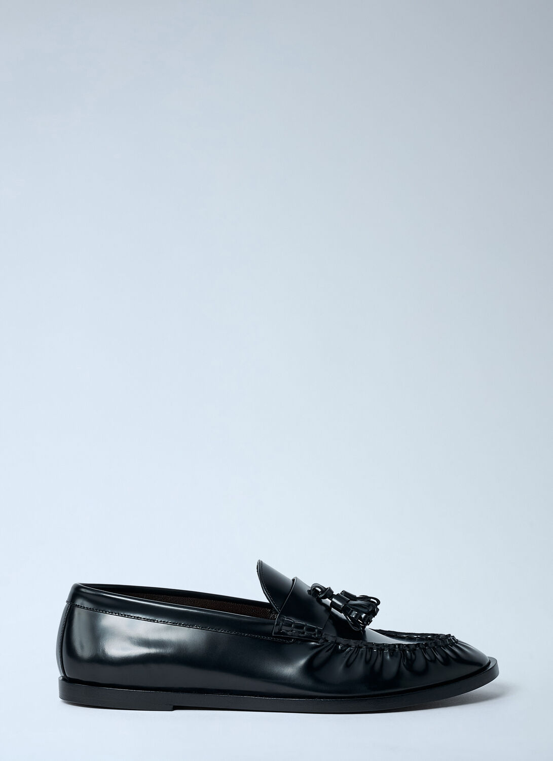 The Row Leather Loafers In Black
