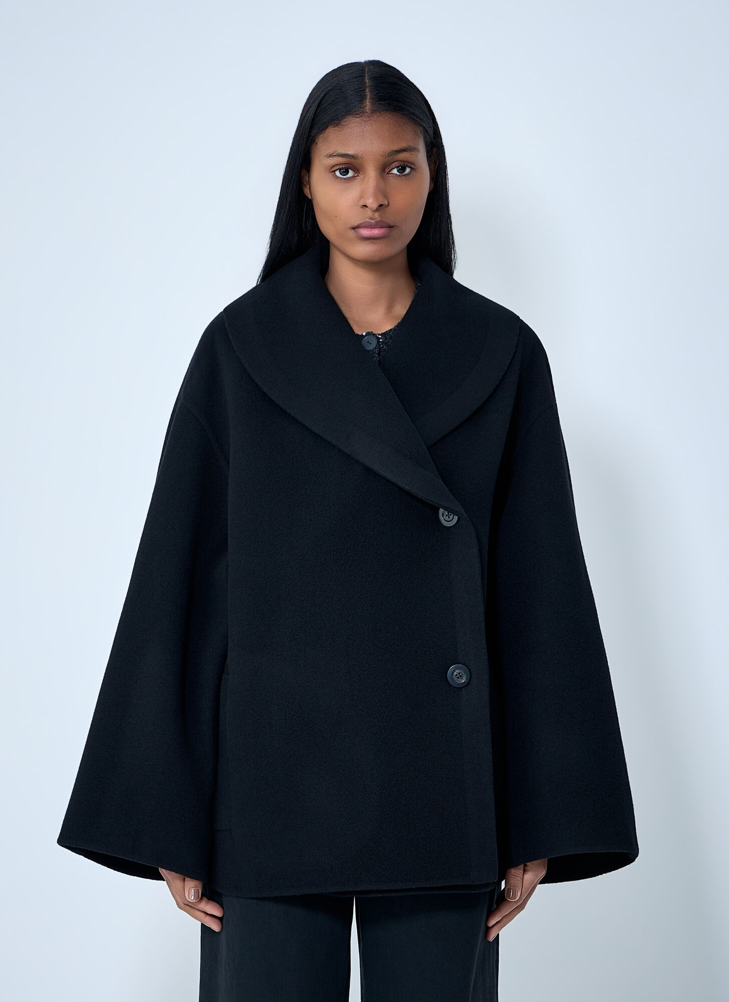 The Row The Row Temur Coat - Woman Coats Black Us - 06　The Row ティムール コート - 女性用コート ブラック 米国 - 06