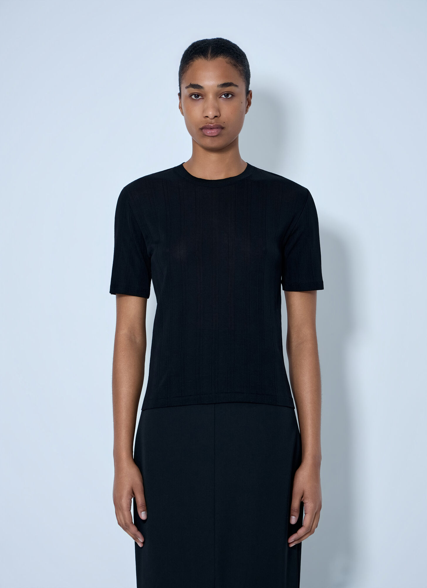 The Row The Row Etina T-shirt - Woman T-shirts Black M　The Row Etina T シャツ - 女性 T シャツ ブラック M