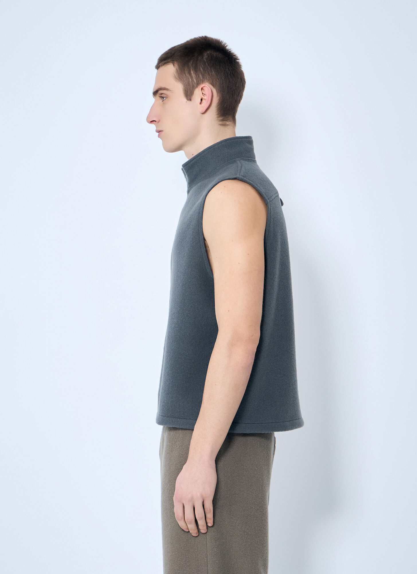  Rier Rier Fleece City Gilet - Mann Tops Grey Xl 
