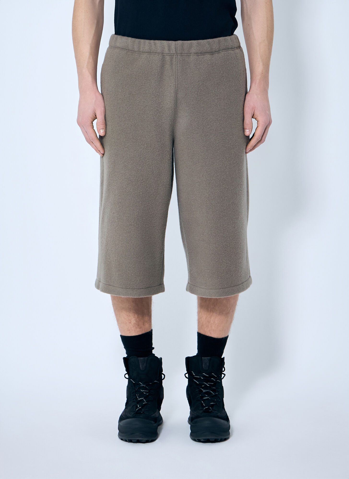 Rier Fleece City Pants In Beige