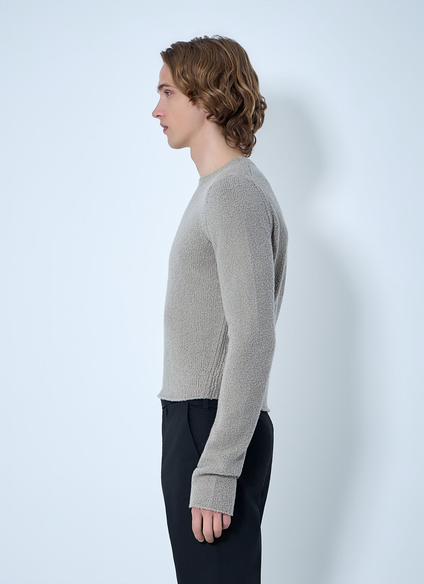  Rier Rier Textured Knit Sweater - Mann Strick Grey L 