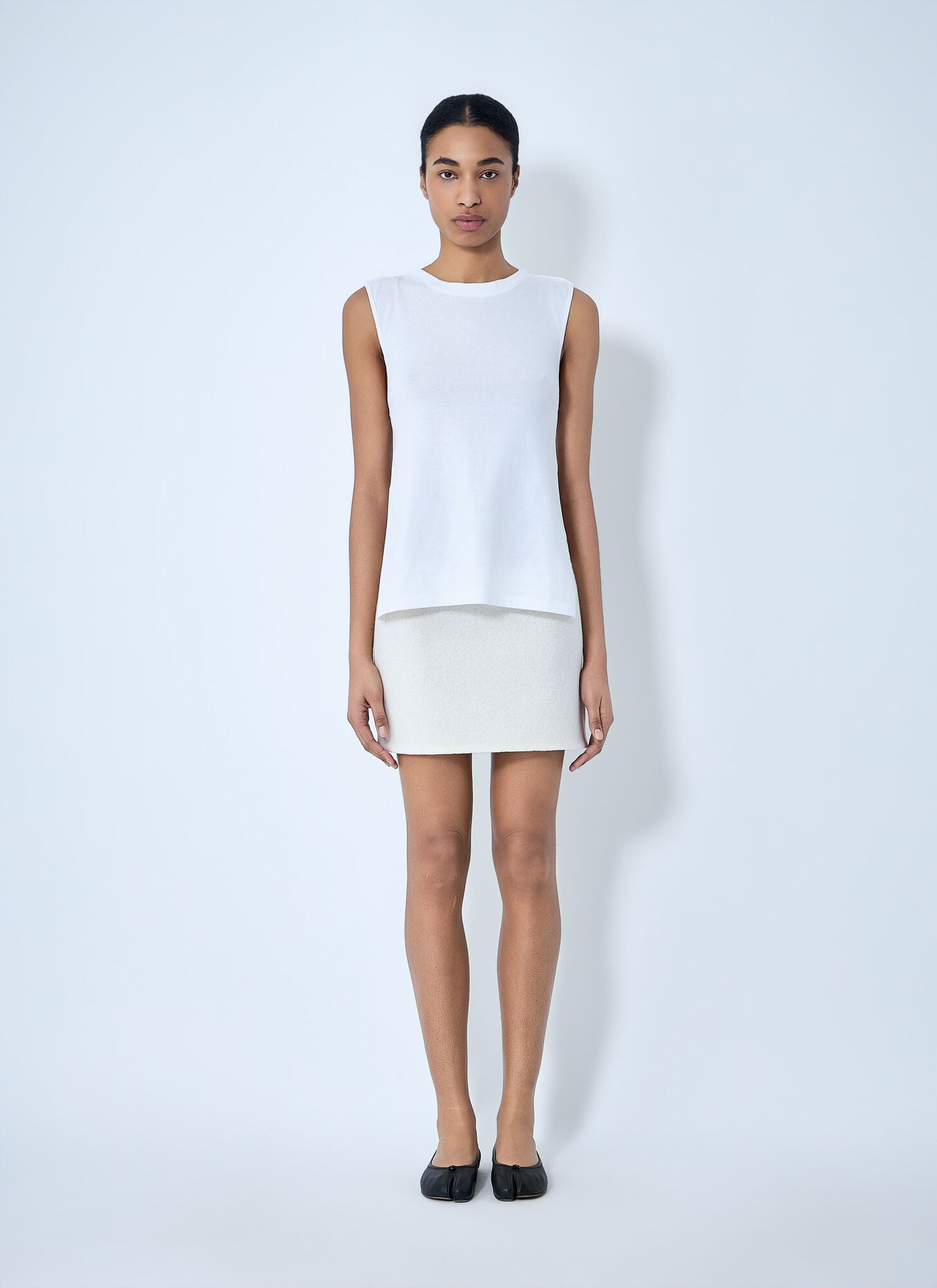  Rier Rier Wool Blend Mini Skirt - Frau Röcke White M 