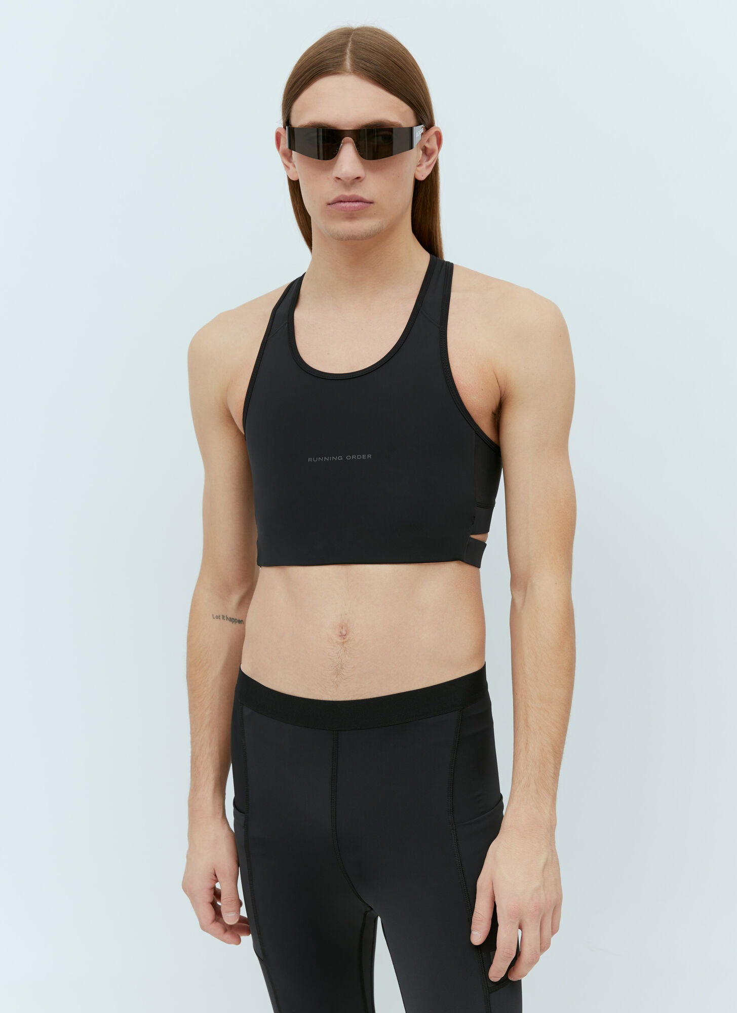 Running Order Unisex Black Aries Sports Bra - Tops L