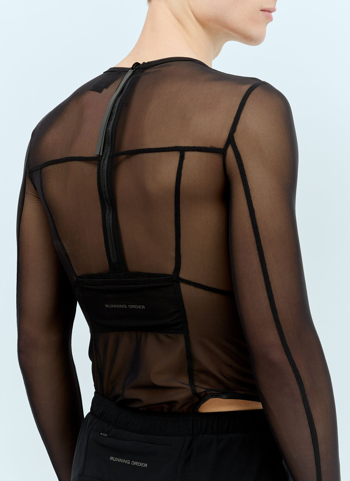  Running Order Running Order Eden Mesh Bodysuit -  Tops Black Xl 