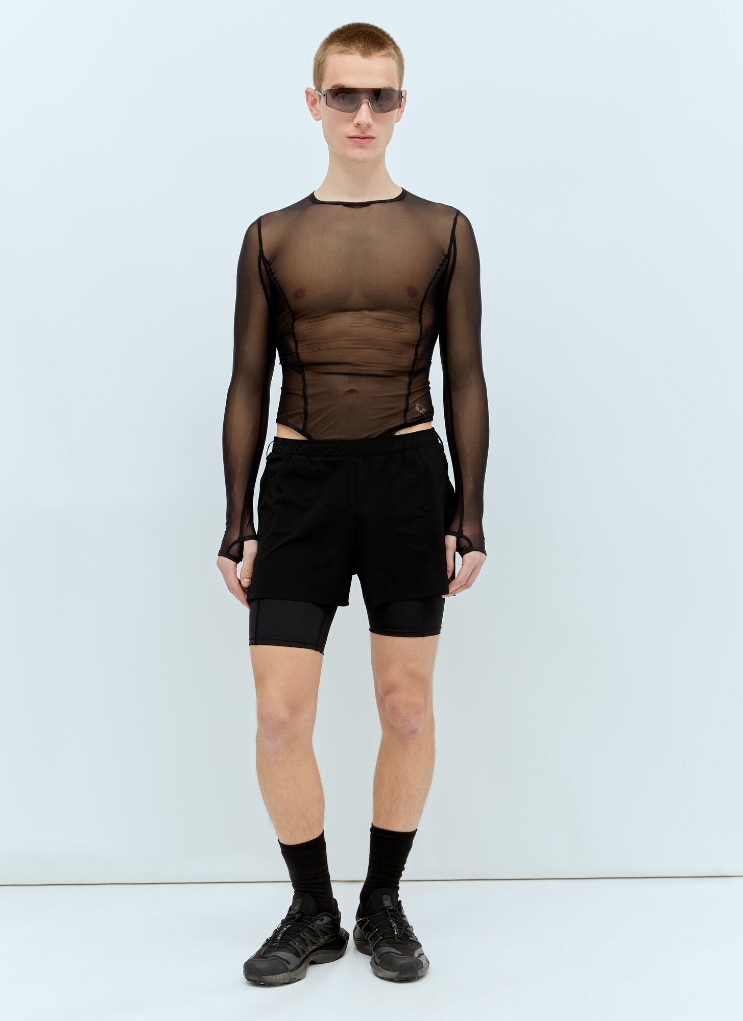  Running Order Running Order Eden Mesh Bodysuit -  Tops Black Xl 