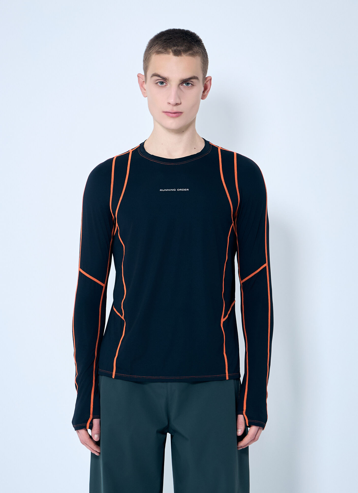 Running Order Slater Long-sleeve Top In Black