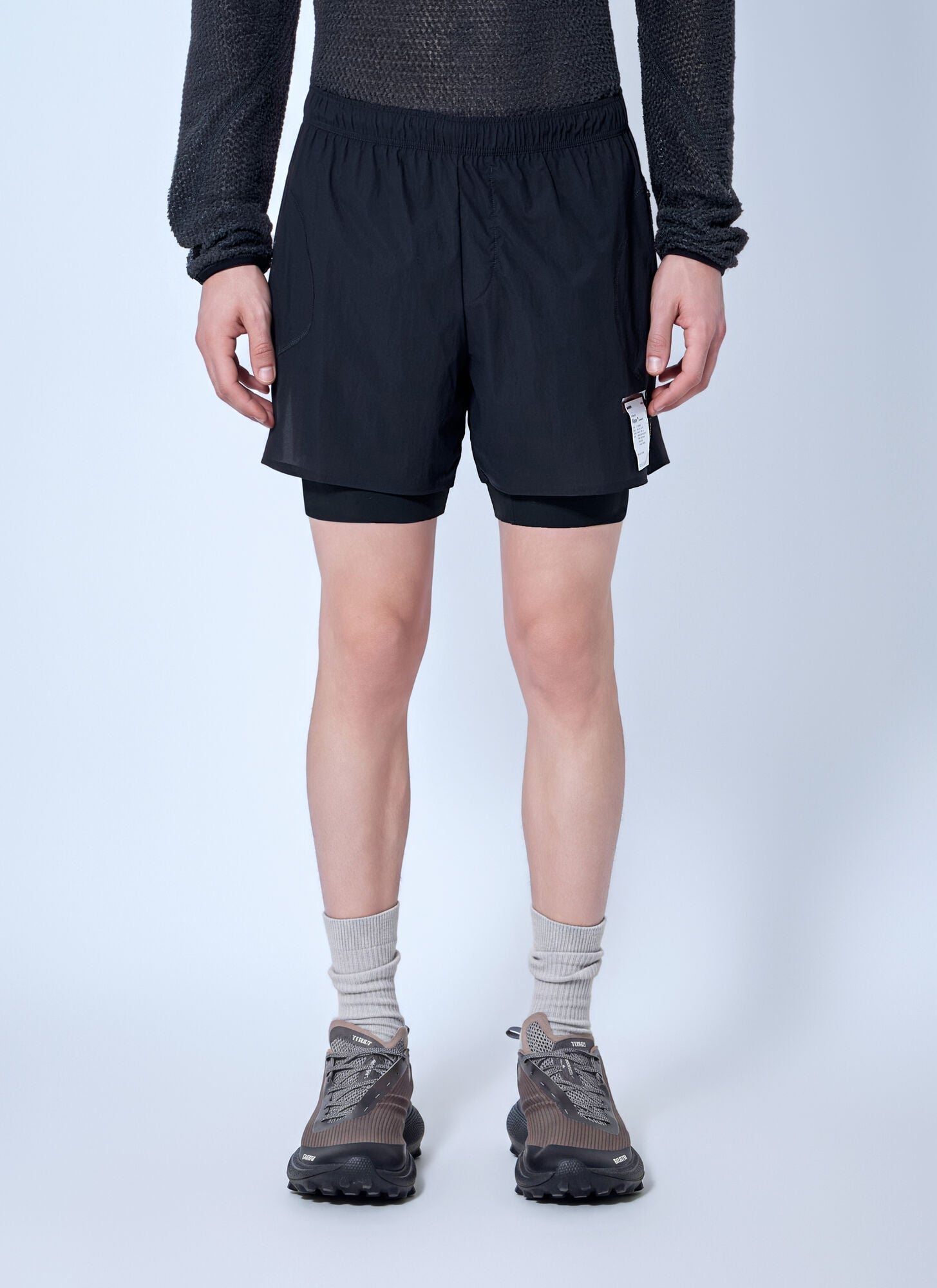 Satisfy Uomo Nero Rippy™ Cordura® 5" Shorts - Man Shorts M