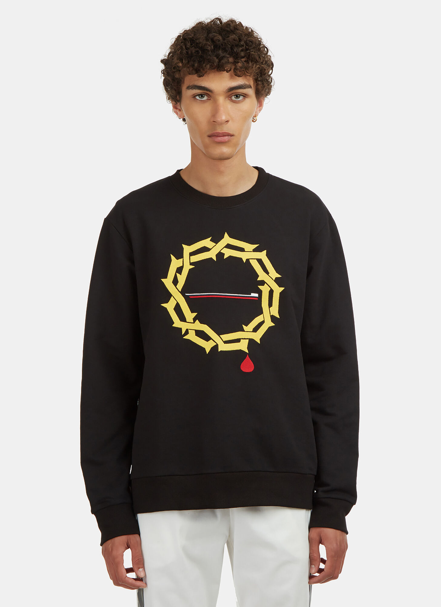 Serapis Crown Of Thorns Sweatshirt In Black