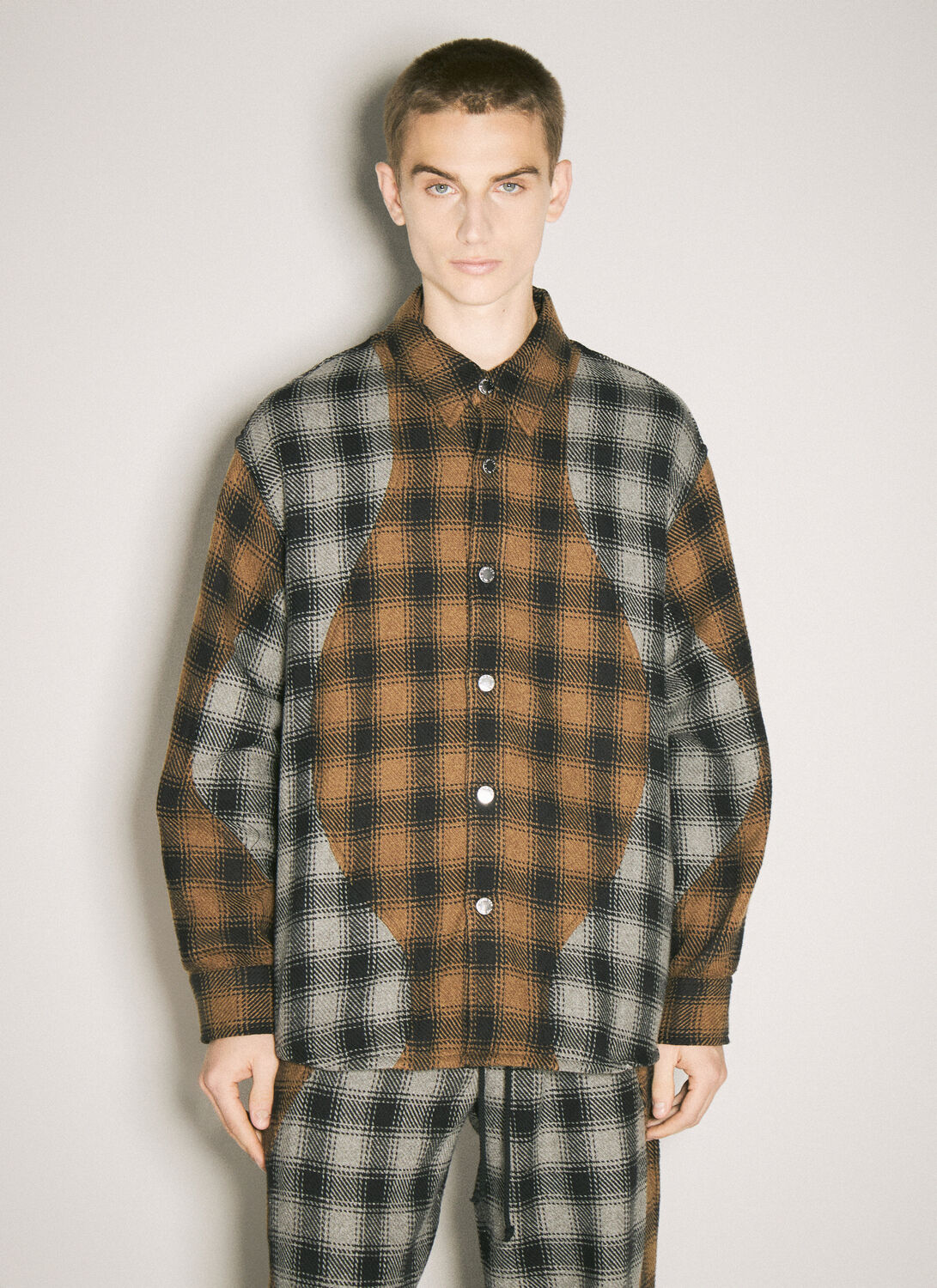 SONG FOR THE MUTE PLAID SHIRT JACKET 