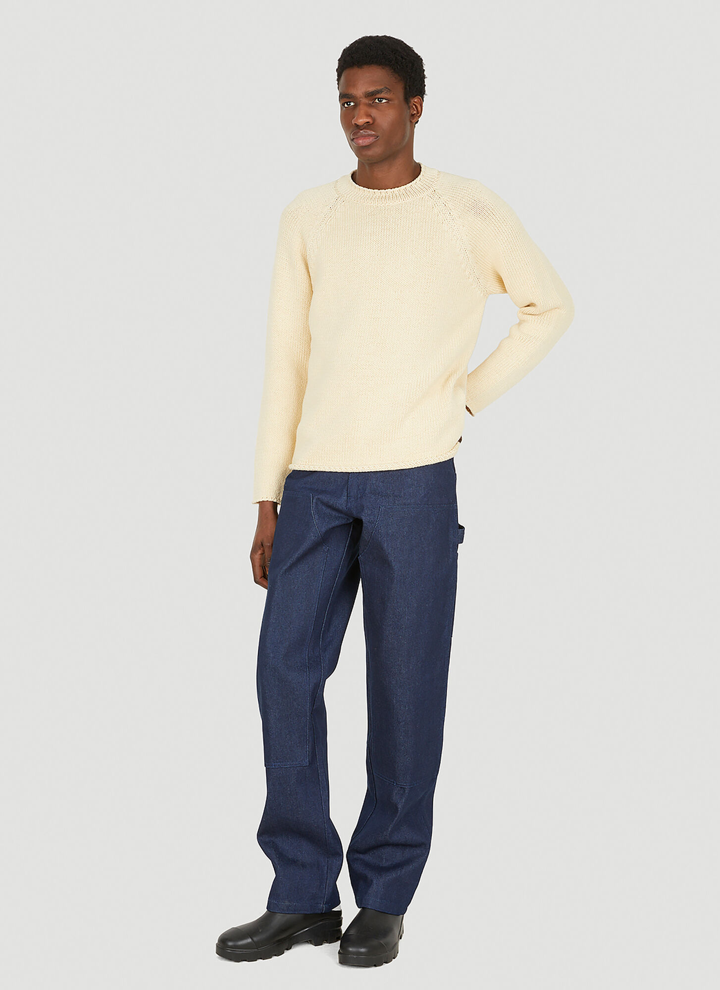  Sky High Farm Sky High Farm Logo Embroidered Sweater -  Strick Cream Xl 