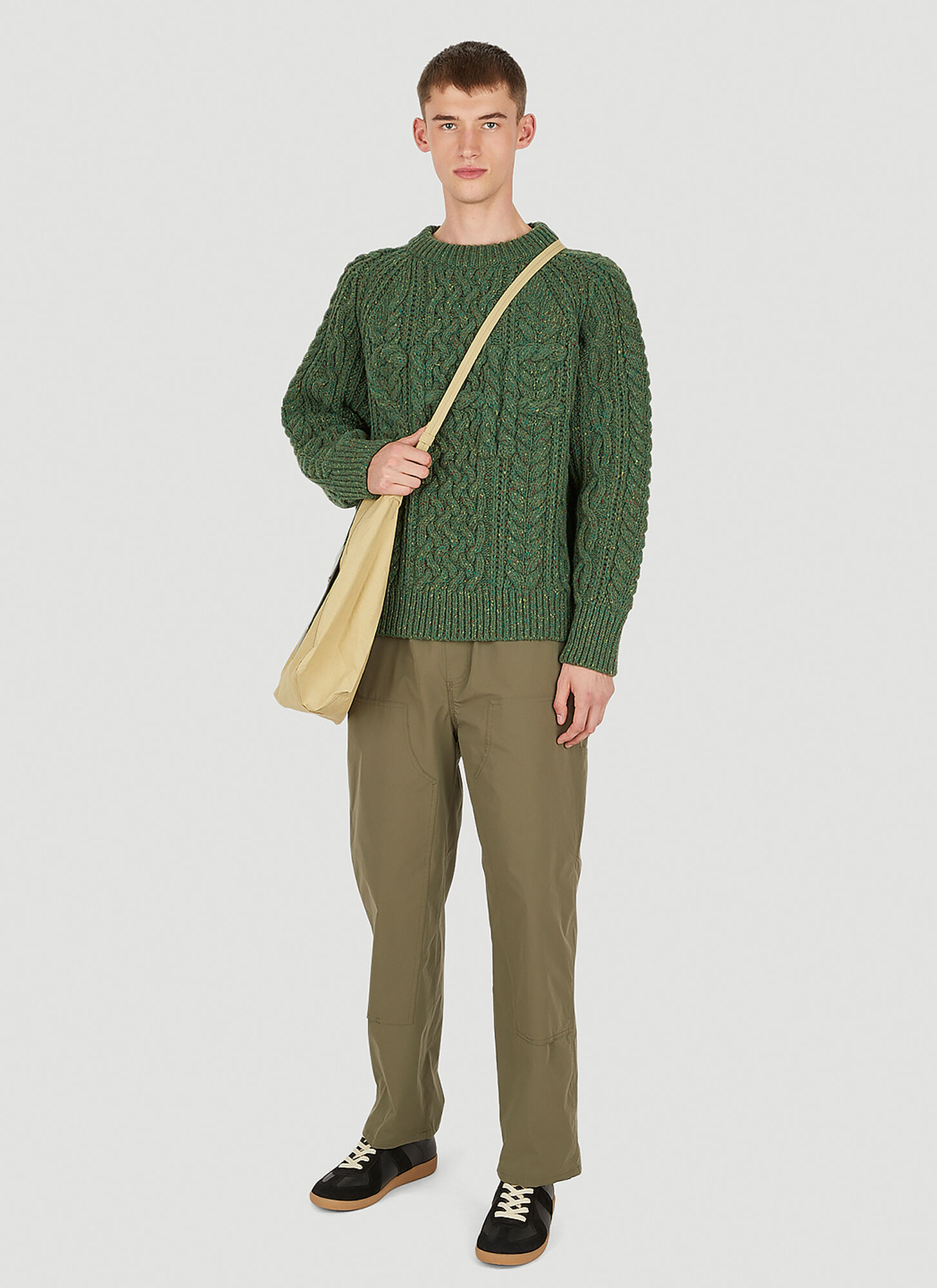  Sky High Farm Workwear Sky High Farm Workwear Cable Knit Sweater -  Strick Dark Green L 