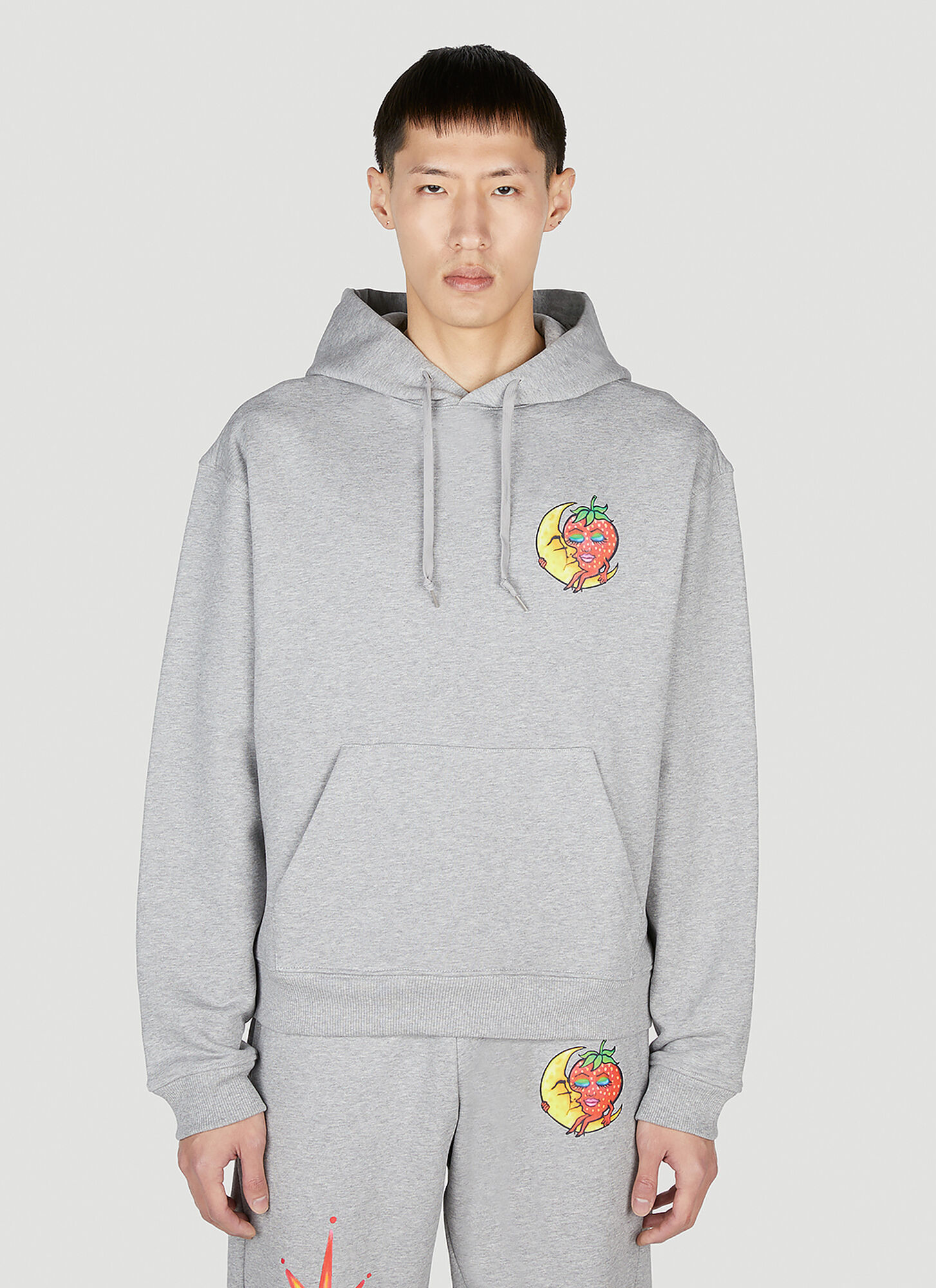 Sky High Farm Workwear Printed Hooded Sweatshirt -  Sweatshirts Grey M