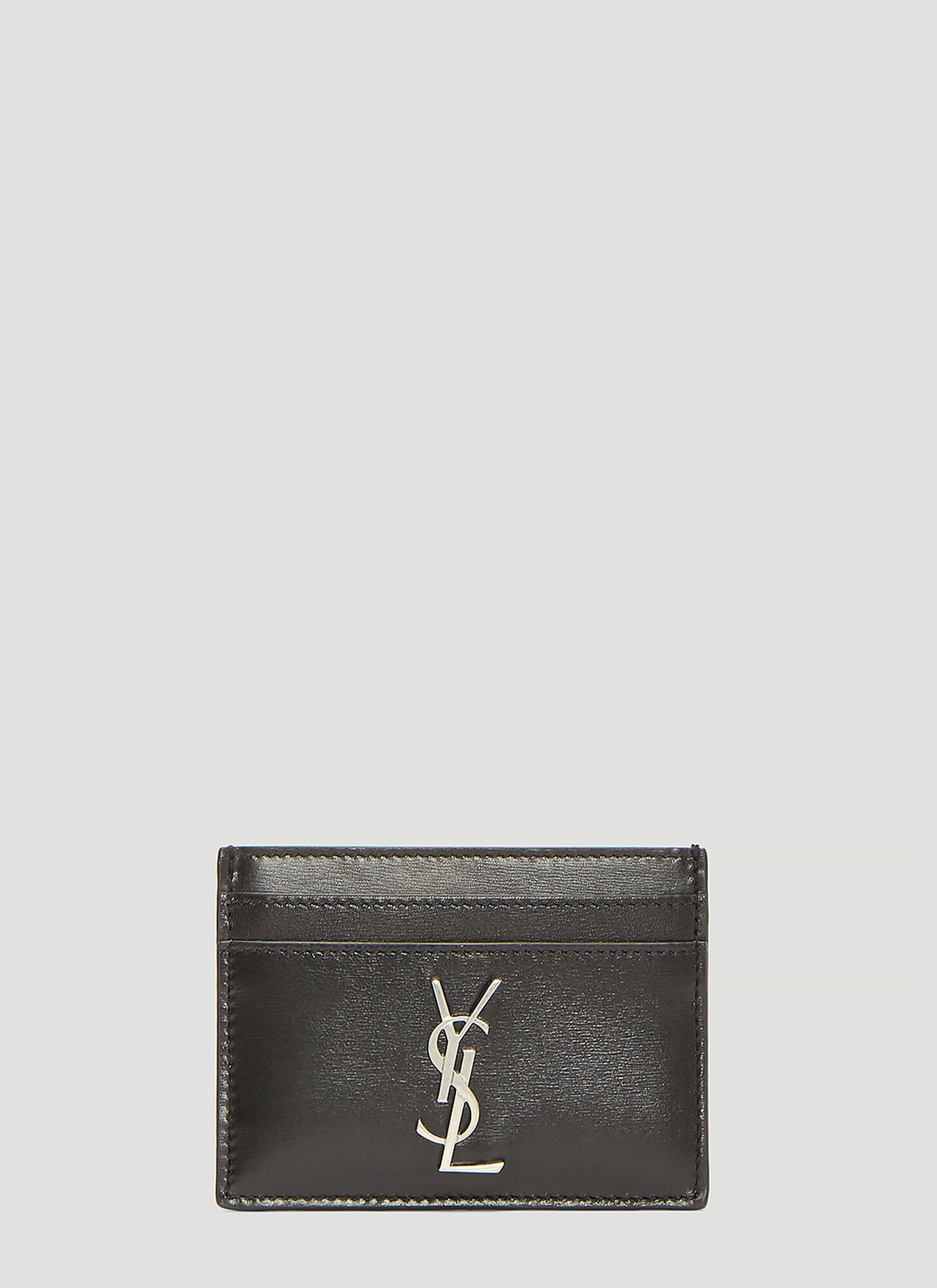 Saint Laurent Saint Laurent Cassandre Cardholder - Man Wallets & Cardholders Black One Size　サンローラン カサンドル カードホルダー - メンズ ウォレット & カードホルダー