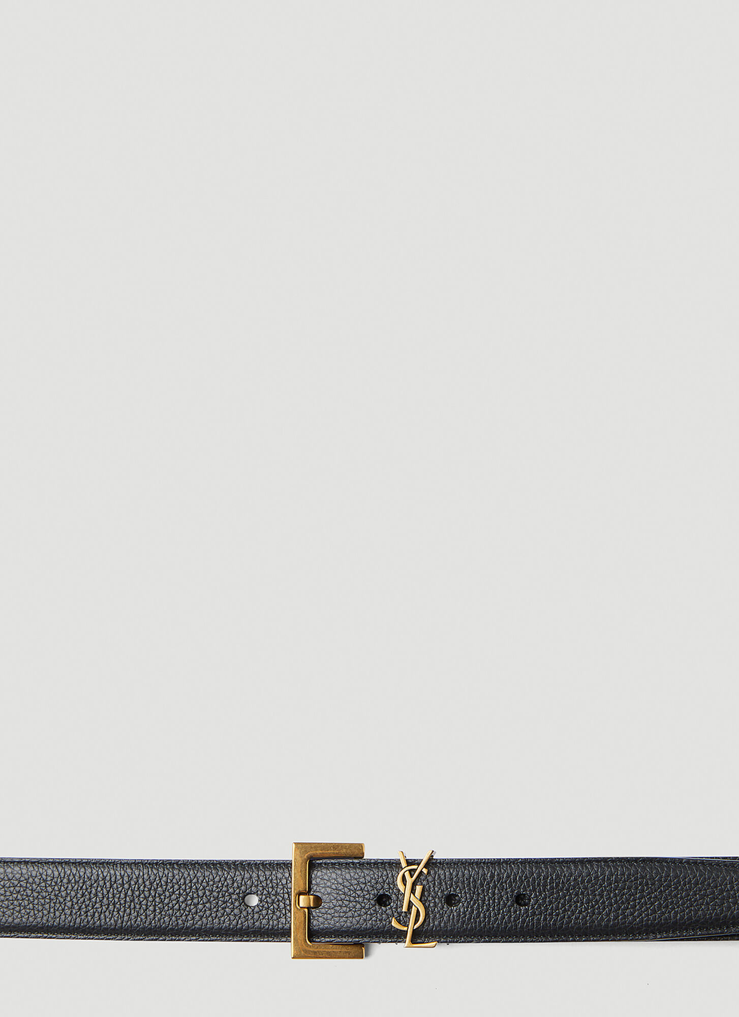 Saint Laurent Ysl Plaque Belt - Male 腰带 Black 90