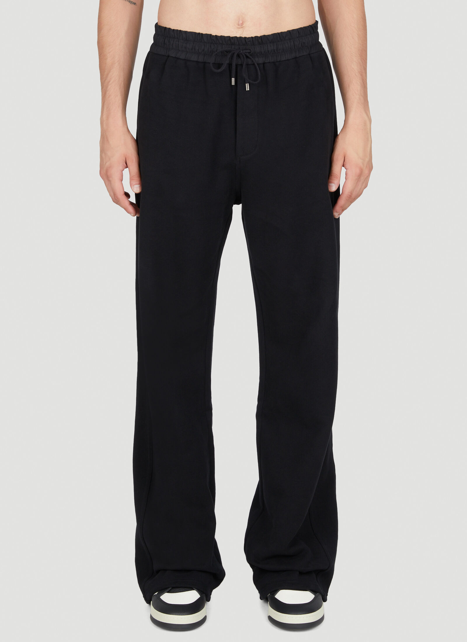 Saint Laurent Drawstring Waistband Track Pants In Black ModeSens