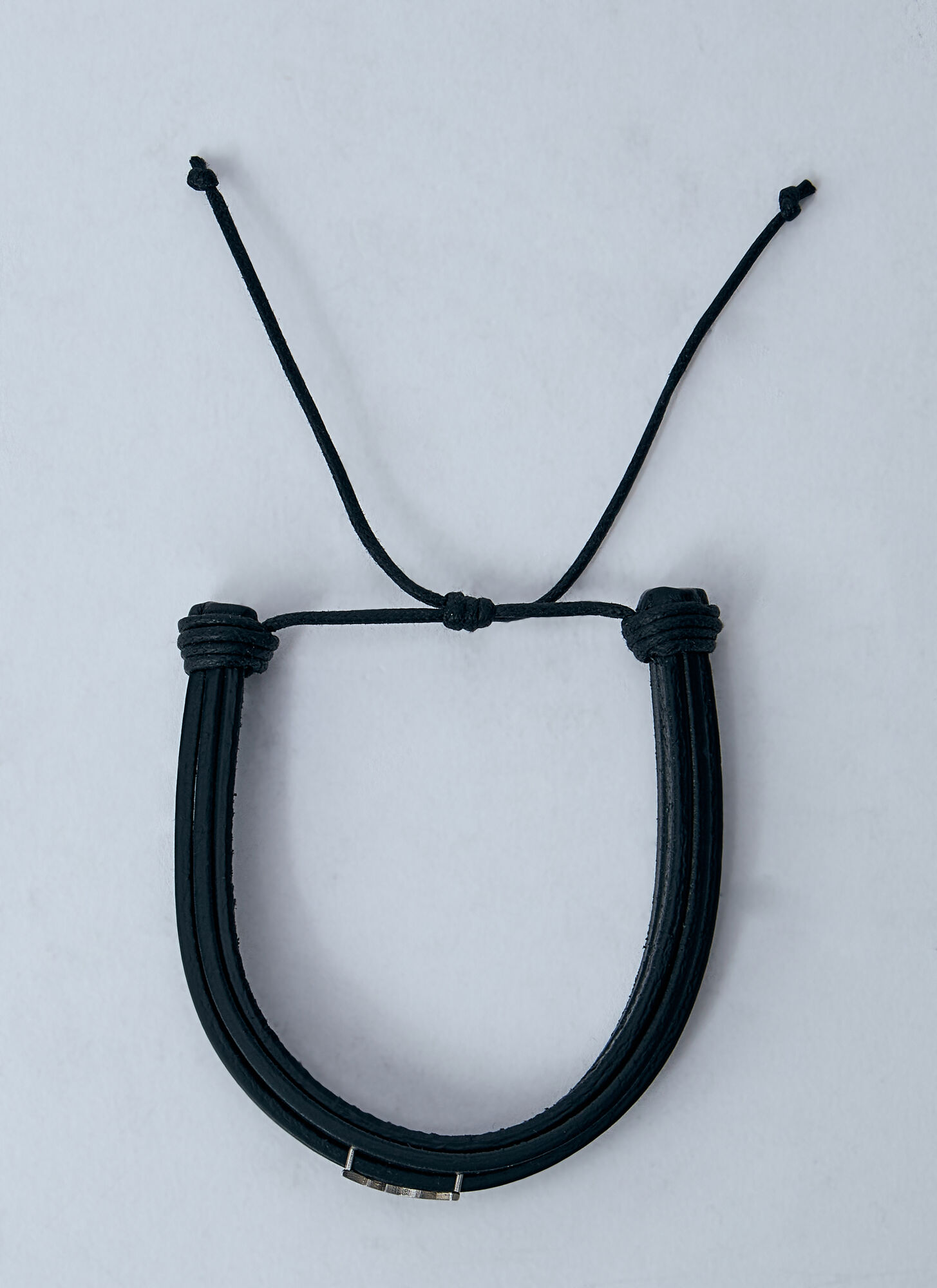 Saint Laurent Cassandre Multi-strand Bracelet In Black