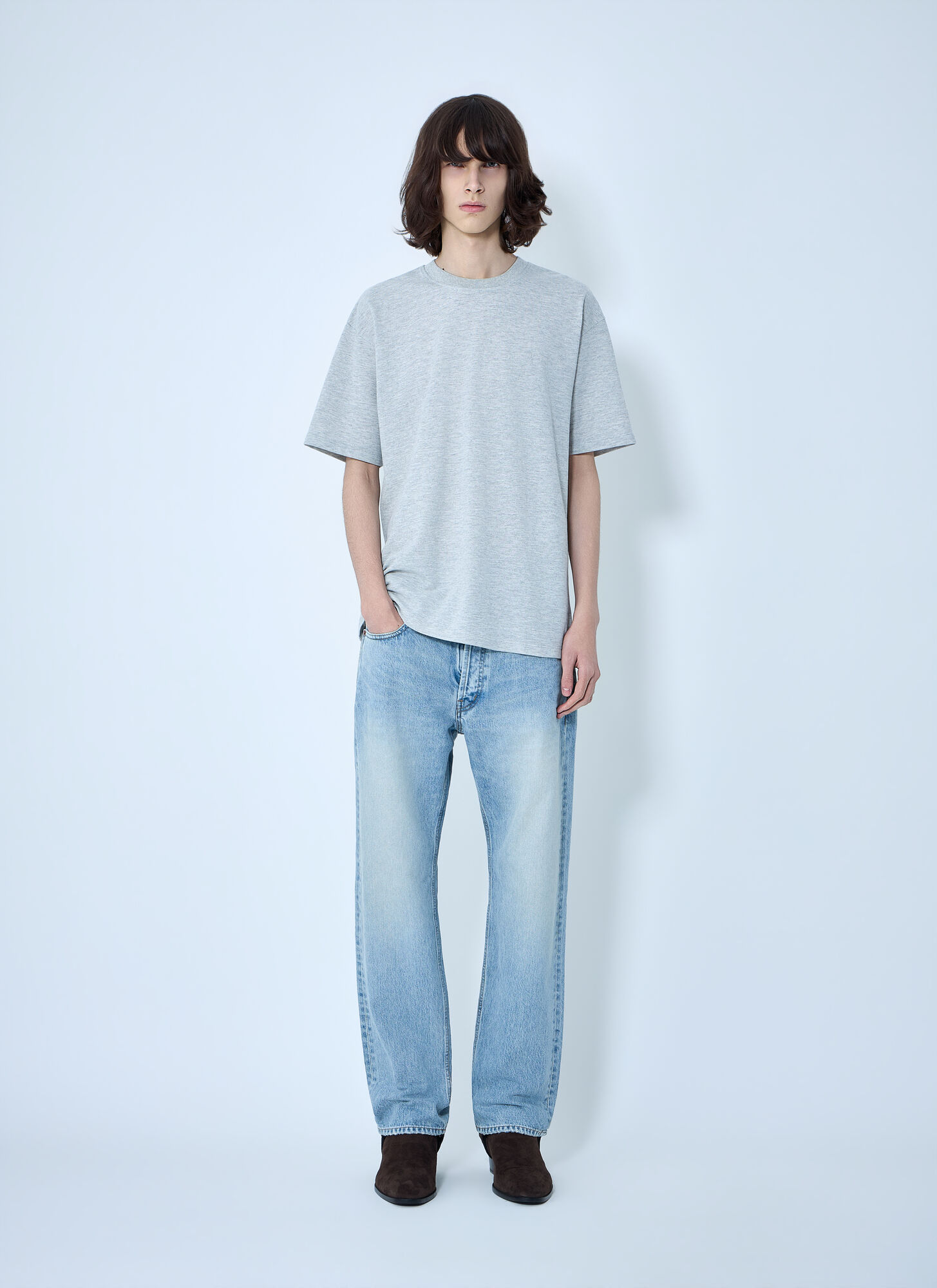  Saint Laurent Saint Laurent Cassandre Oversize T-shirt - Mann T-shirts Grey L 