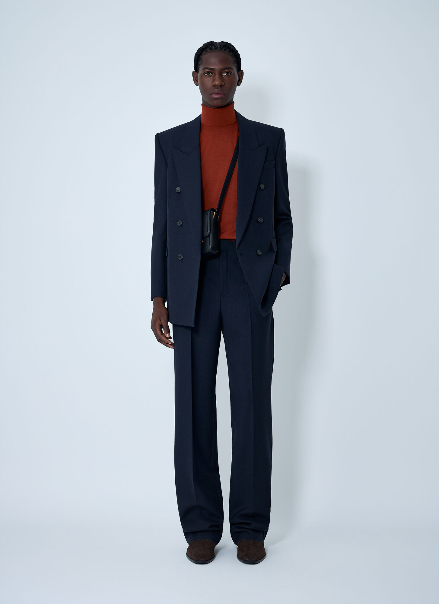  Saint Laurent Saint Laurent Wool Double-breasted Blazer - Mann Blazers Navy Eu - 50 