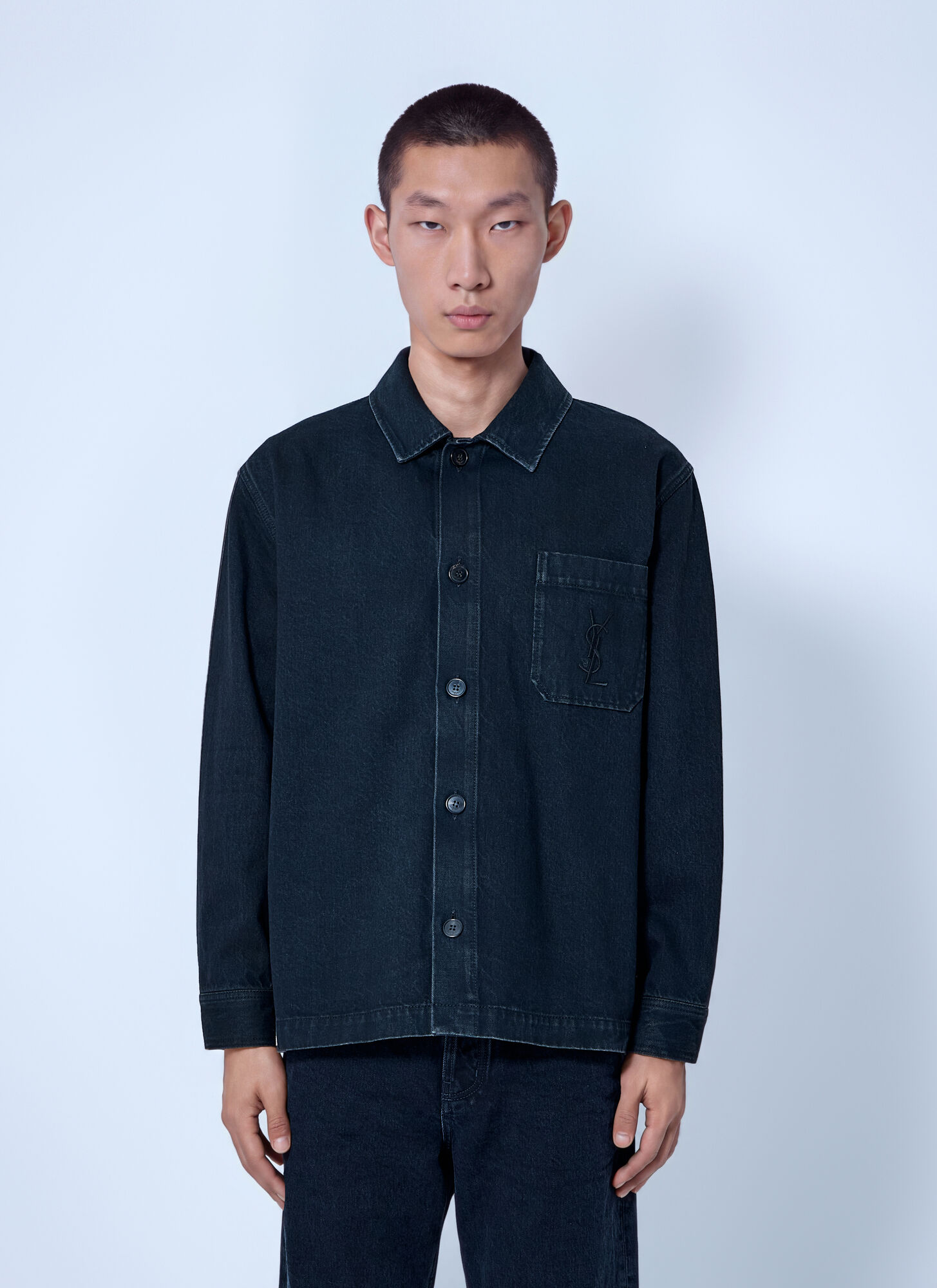 Saint Laurent Downtown Overshirt - Man Shirts Black M