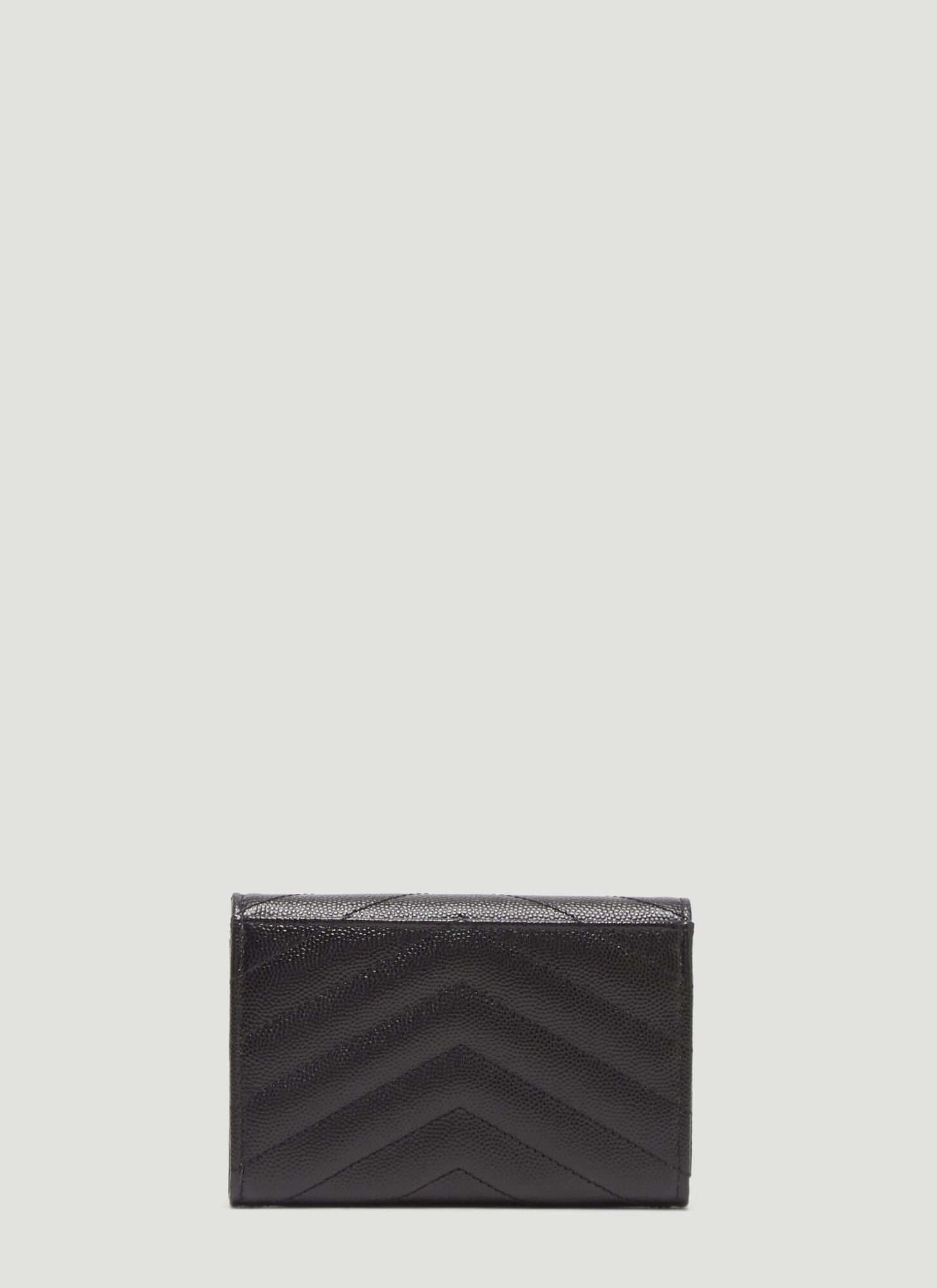  Saint Laurent Saint Laurent Logo Plaque Envelope Wallet - Frau Geldbörsen & Kartenhalter Black One Size 