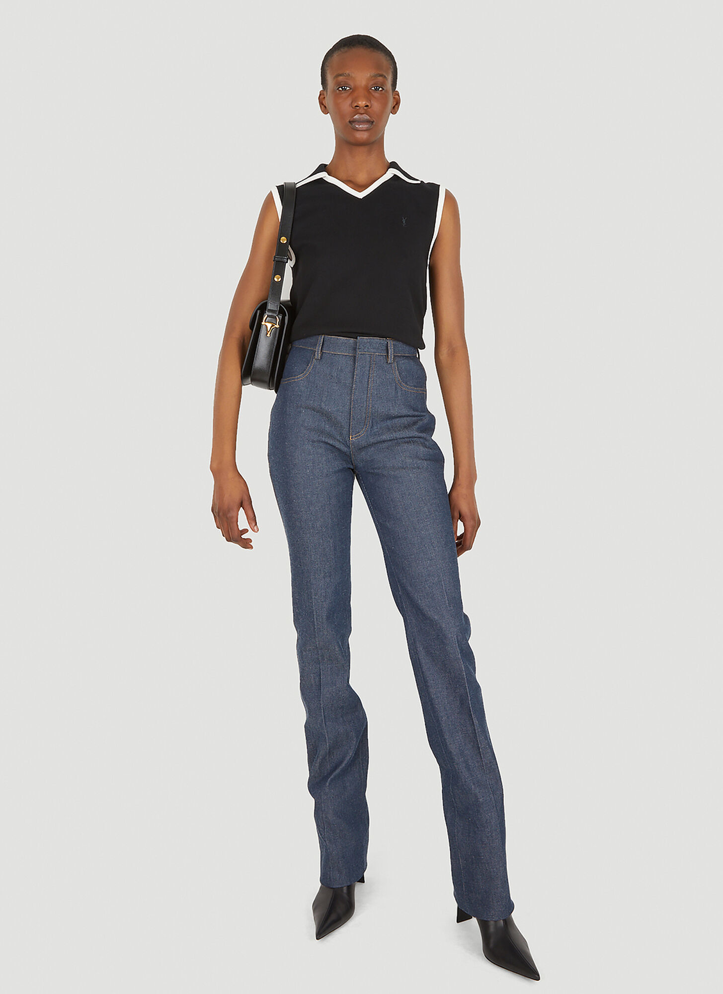  Saint Laurent Saint Laurent Straight-leg Denim Jeans - Frau Jeans Blue Fr - 36 