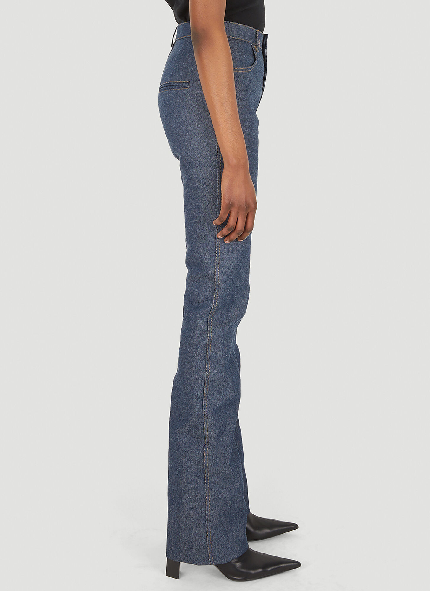  Saint Laurent Saint Laurent Straight-leg Denim Jeans - Frau Jeans Blue Fr - 36 