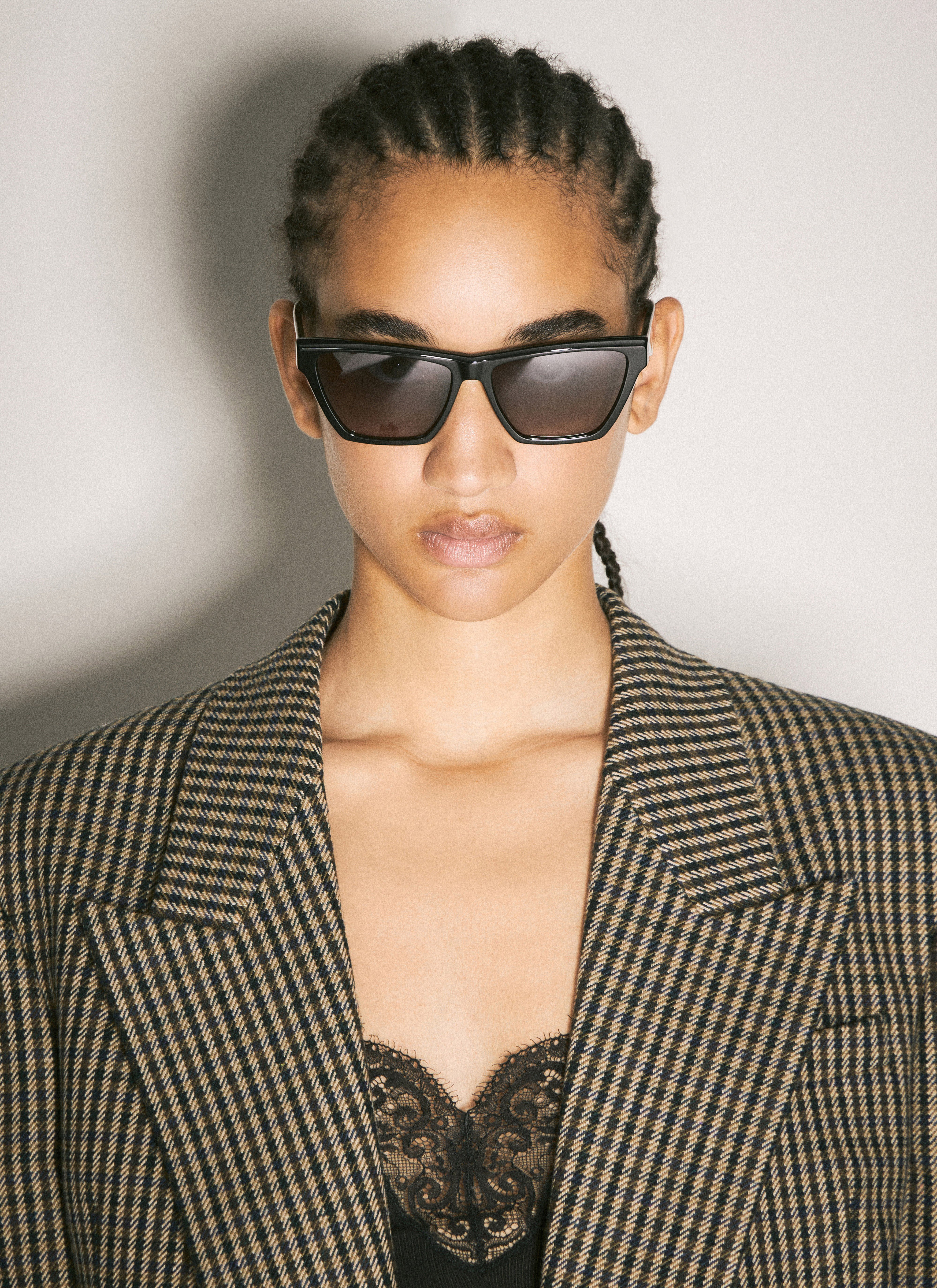 サングラス SAINT LAURENT Black Acetate Sl M103 Sunglasses Saint Laurent SL M103 M (58 - 15) with Black lenses and
