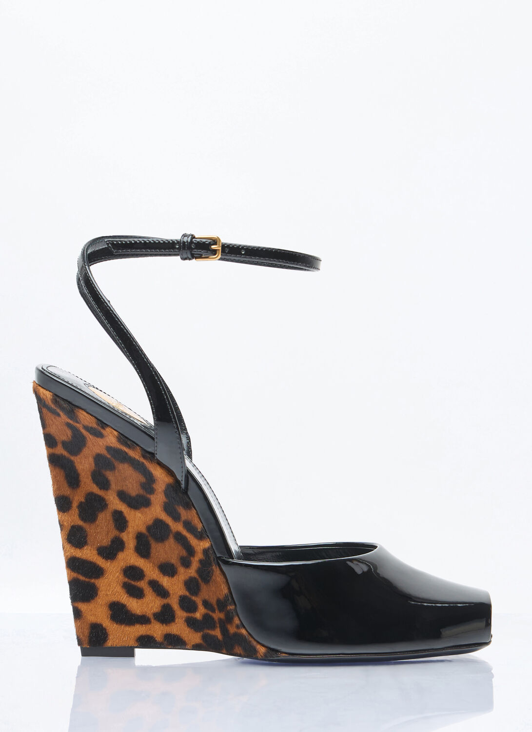 Shop Saint Laurent Le Scandale Wedges In Black