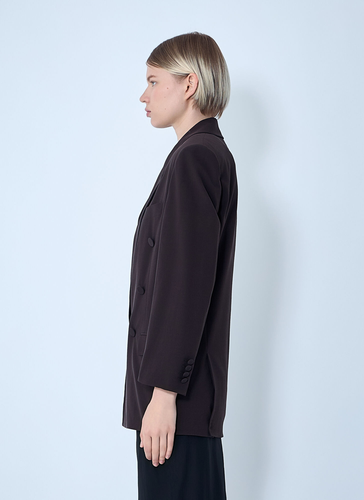  Saint Laurent Saint Laurent Silk Blazer - Frau Blazers Brown Fr - 34 