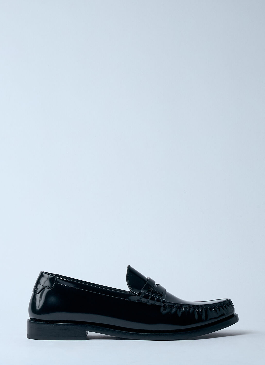 Saint Laurent Monogram Penny Loafers In Calf Leather In Black