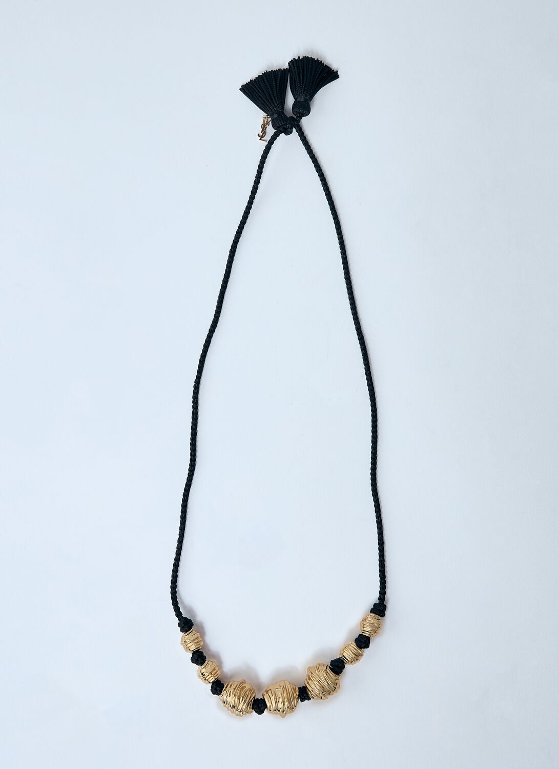Saint Laurent Women Metal And Tassel Necklace In Black