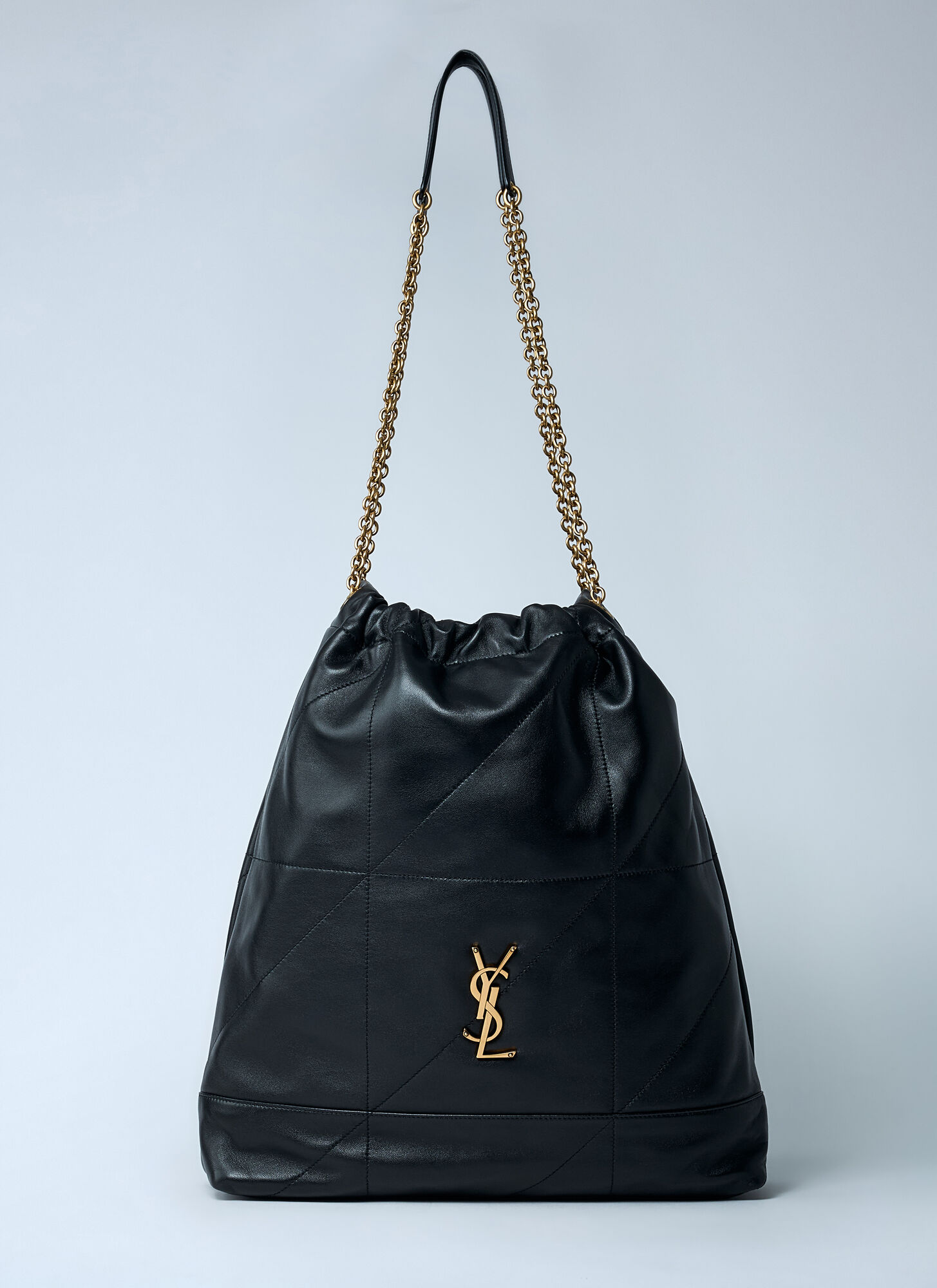Saint Laurent Large Jamie Pouchon Handbag In Black