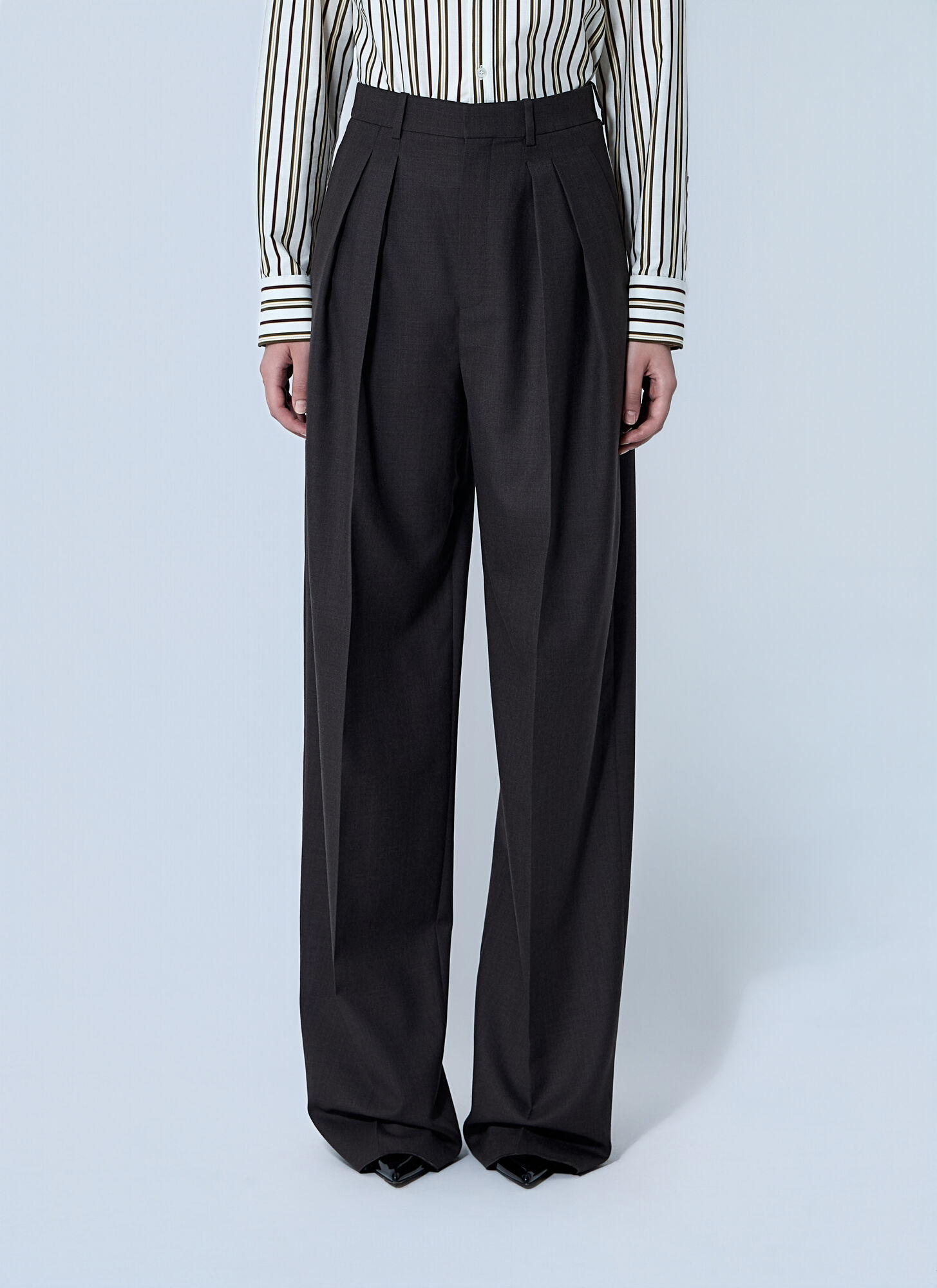 Saint Laurent Wool Chiné Pants