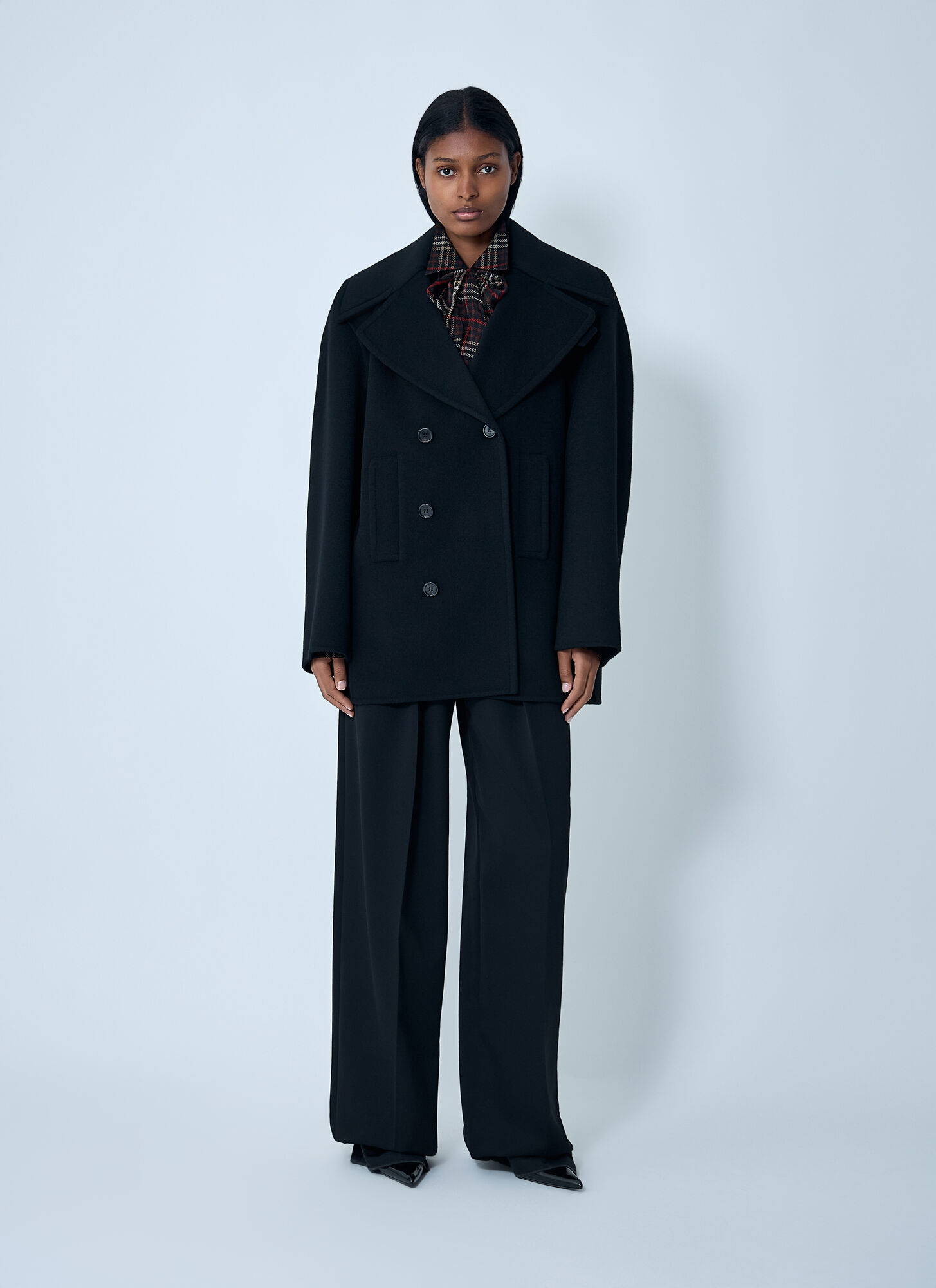  Saint Laurent Saint Laurent Tailored Wool Coat - Frau Mäntel Black Fr - 36 