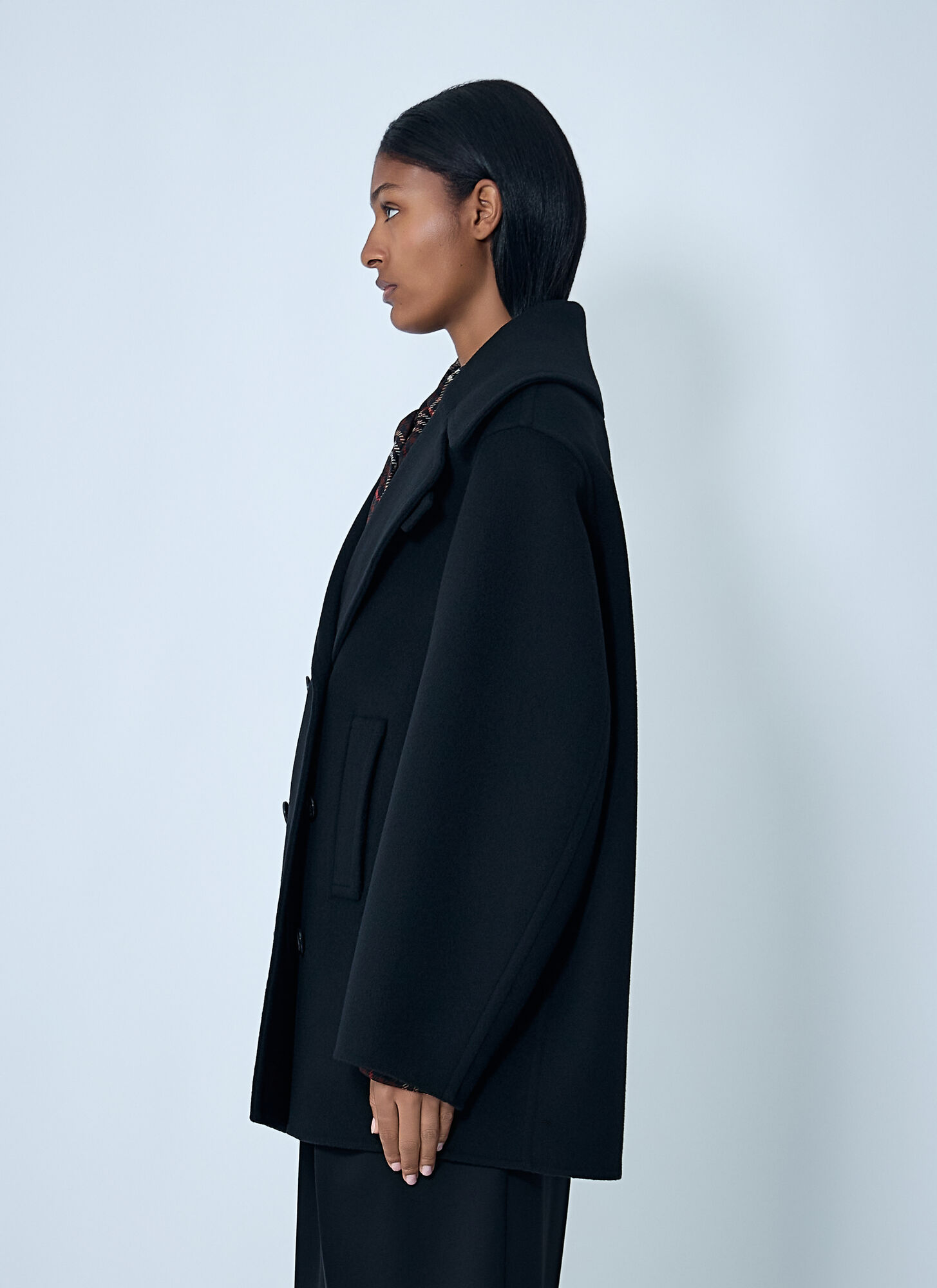  Saint Laurent Saint Laurent Tailored Wool Coat - Frau Mäntel Black Fr - 36 