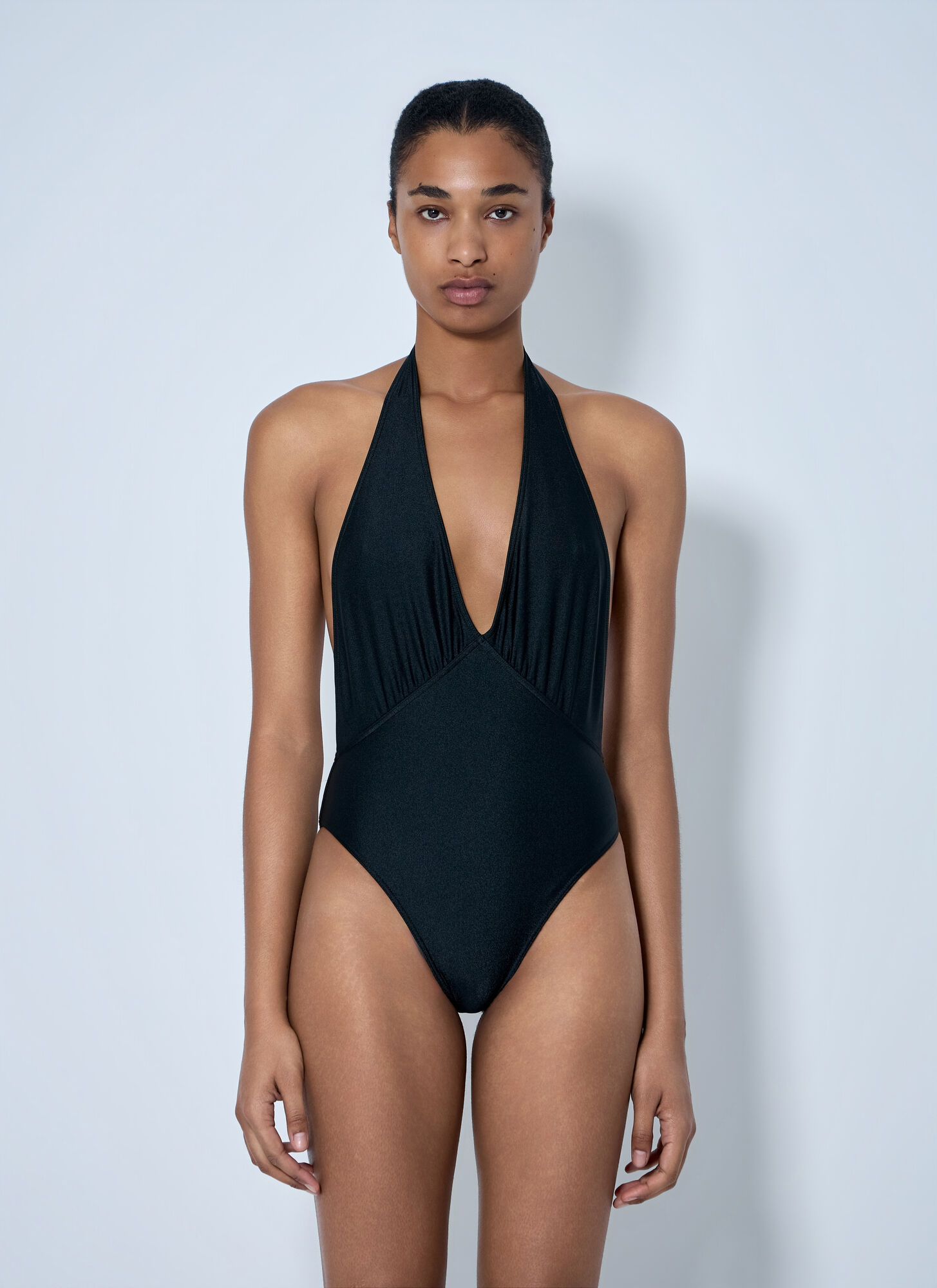 Saint Laurent Saint Laurent Halterneck Swimsuit - Woman Swimwear Black Xs　サンローラン ホルターネック 水着 - 女性用水着 ブラック Xs