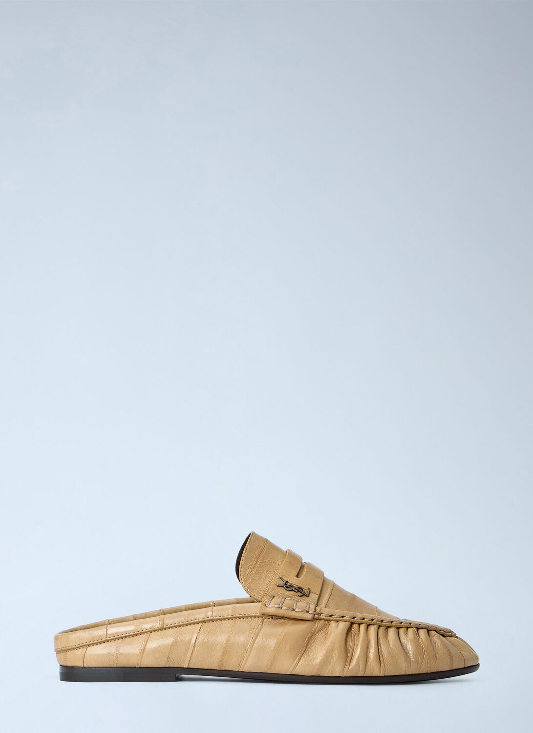 Saint Laurent Le Loafers Mules In Beige