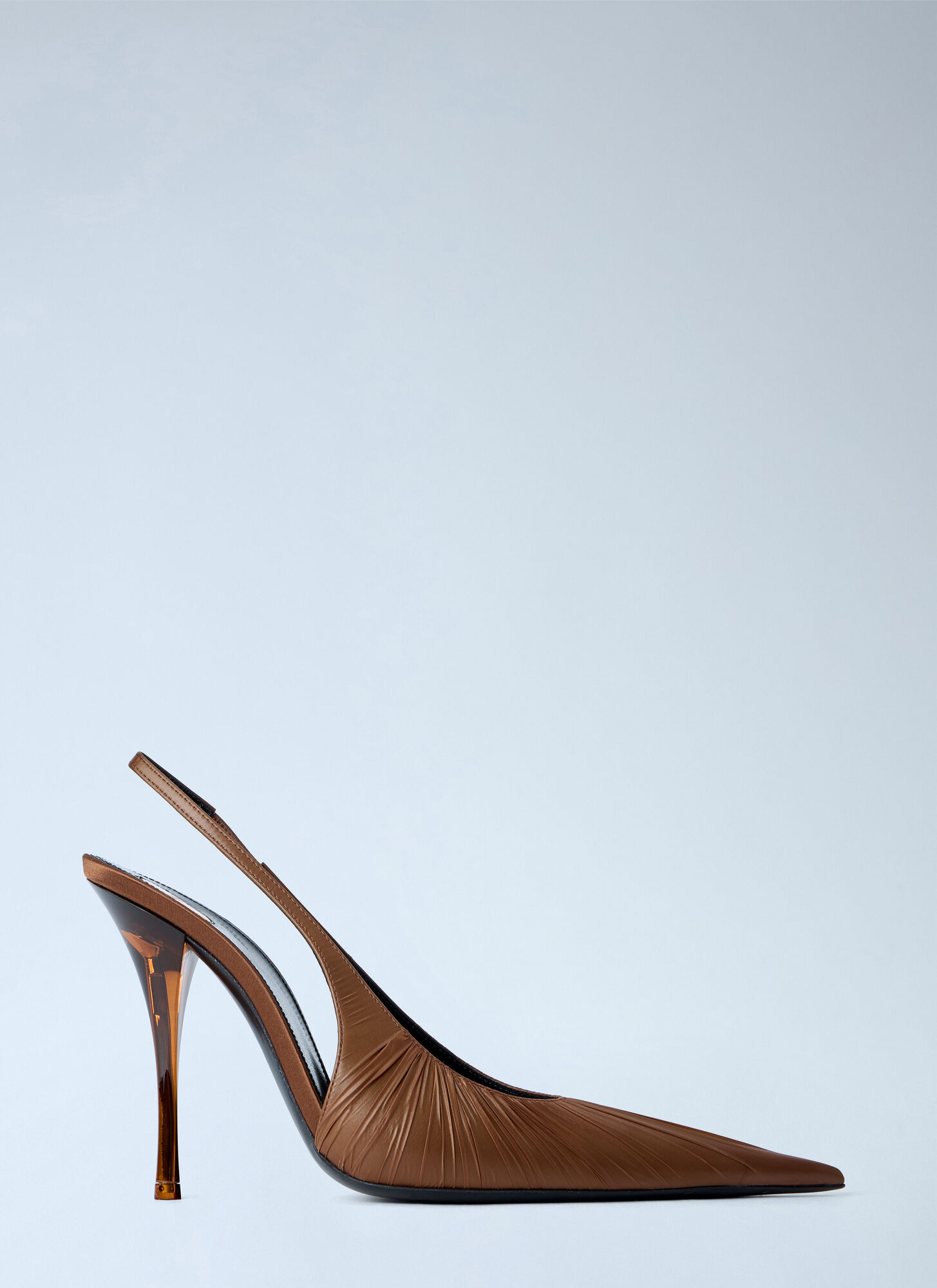 Saint Laurent Slingback Stiletto Heels - Woman Heels Brown Eu - 36